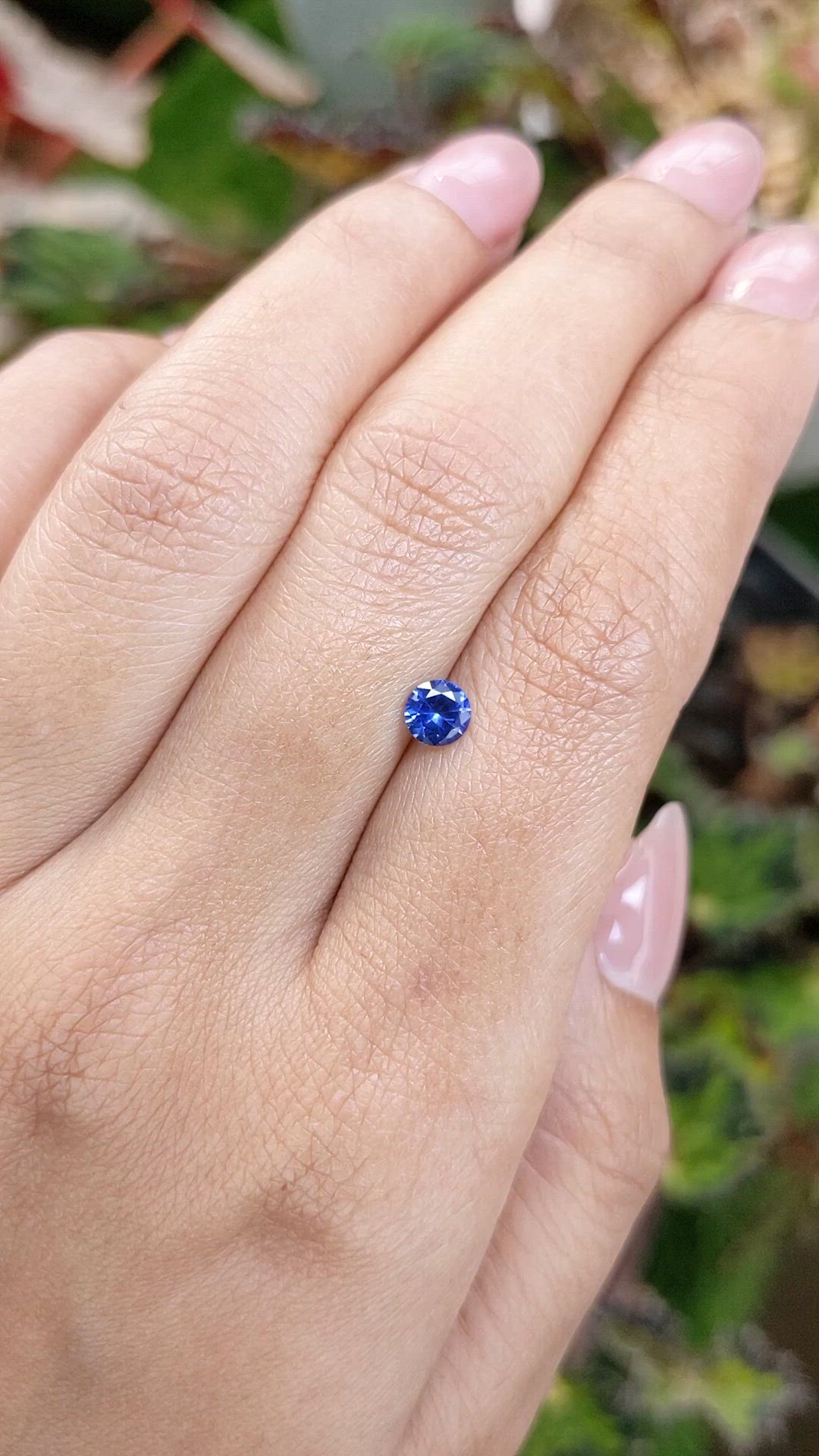 0.46 Ct. Blue Sapphire from Ceylon (Sri Lanka) Size Video