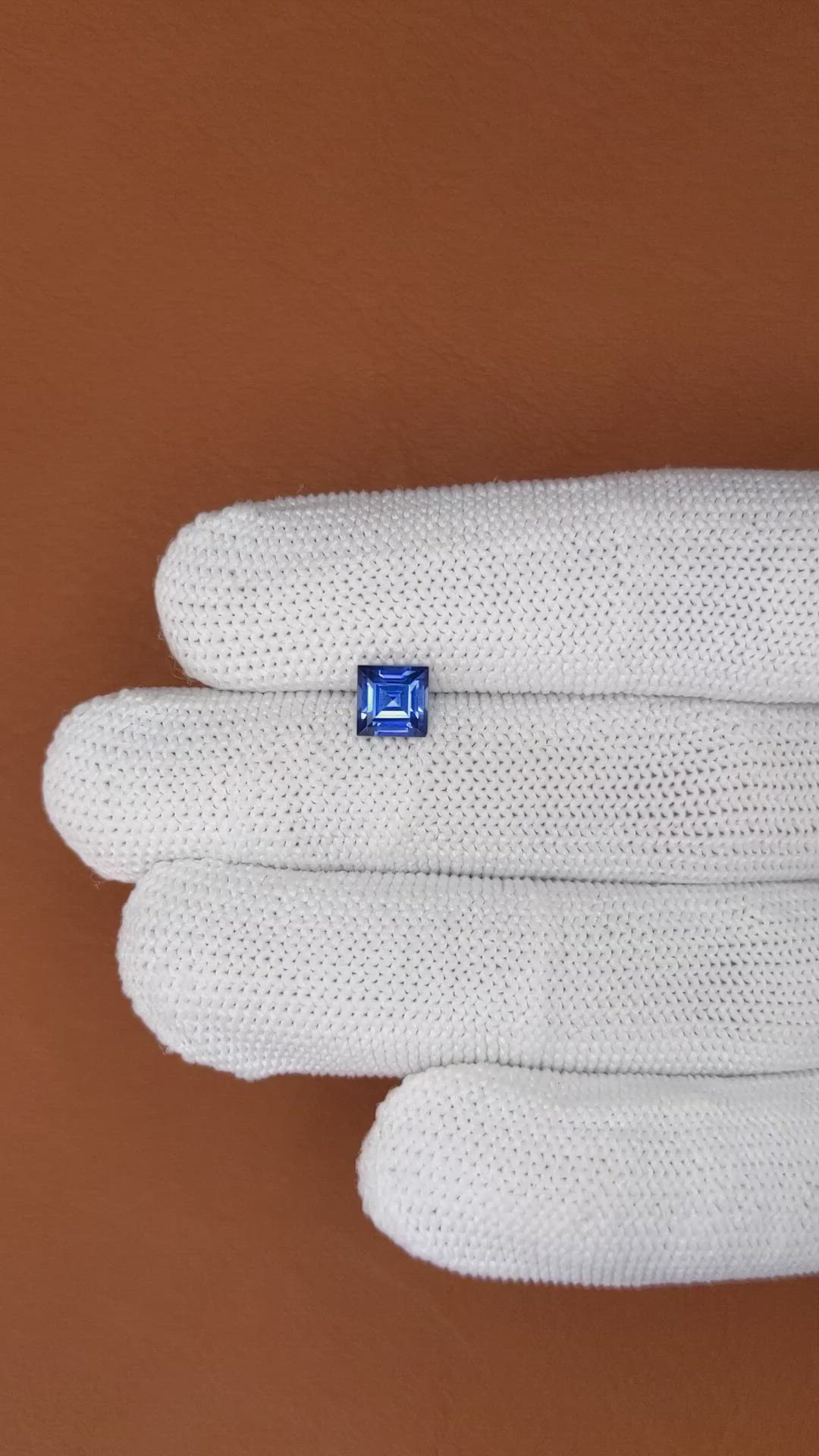 1.16 Ct. Blue Sapphire from Ceylon (Sri Lanka) Size Video