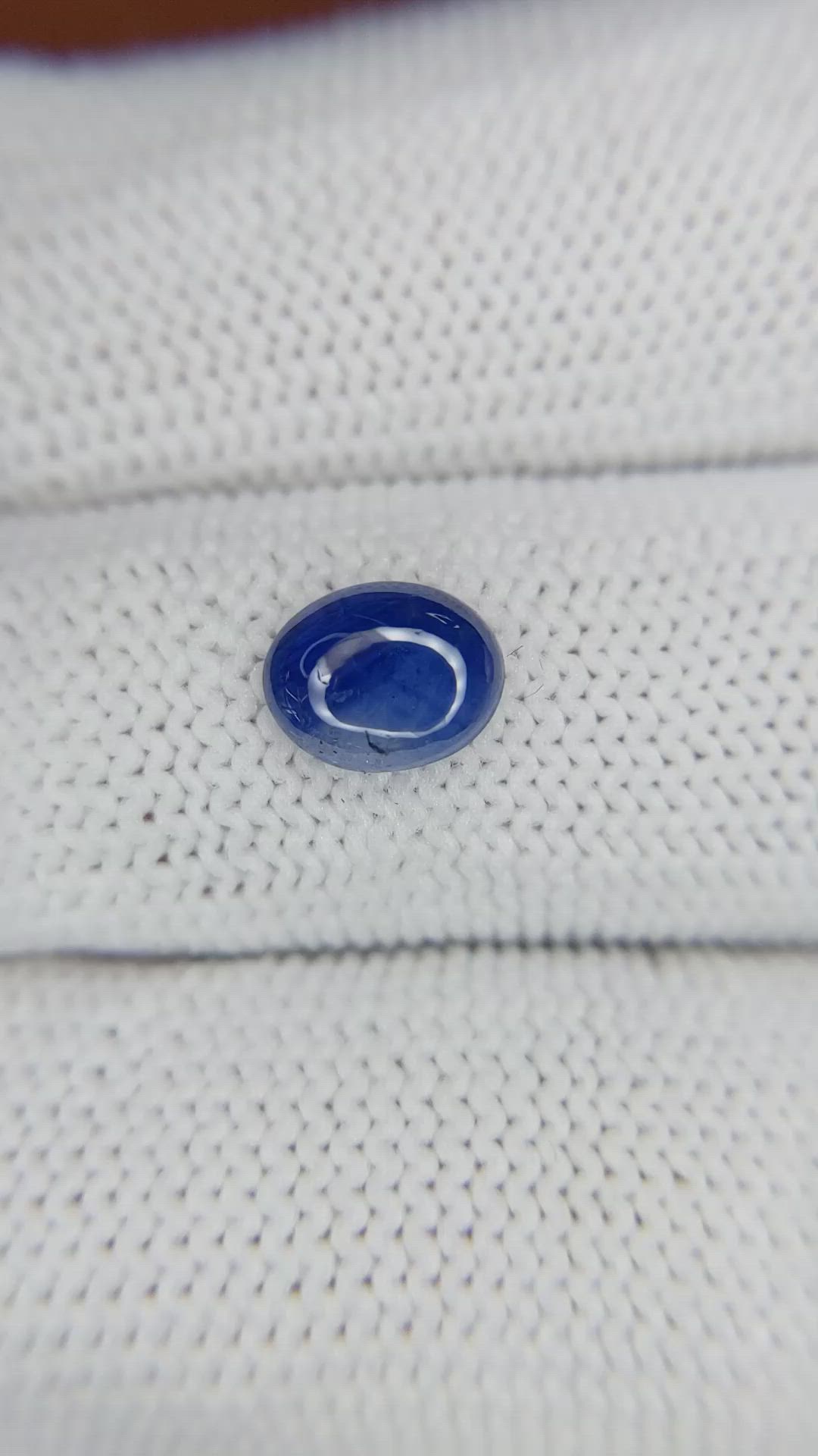 1.20 Ct. Blue Cabochon Sapphire from Ceylon (Sri Lanka) Size Video