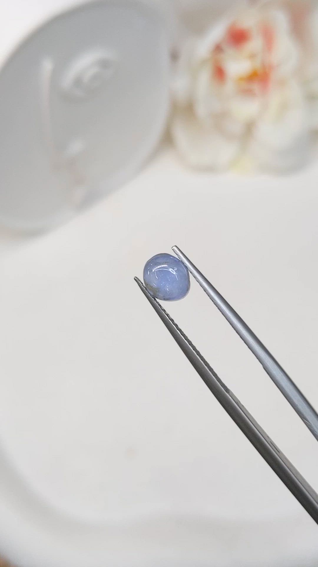1.60 Ct. Blue Cabochon Sapphire from Ceylon (Sri Lanka) Size Video