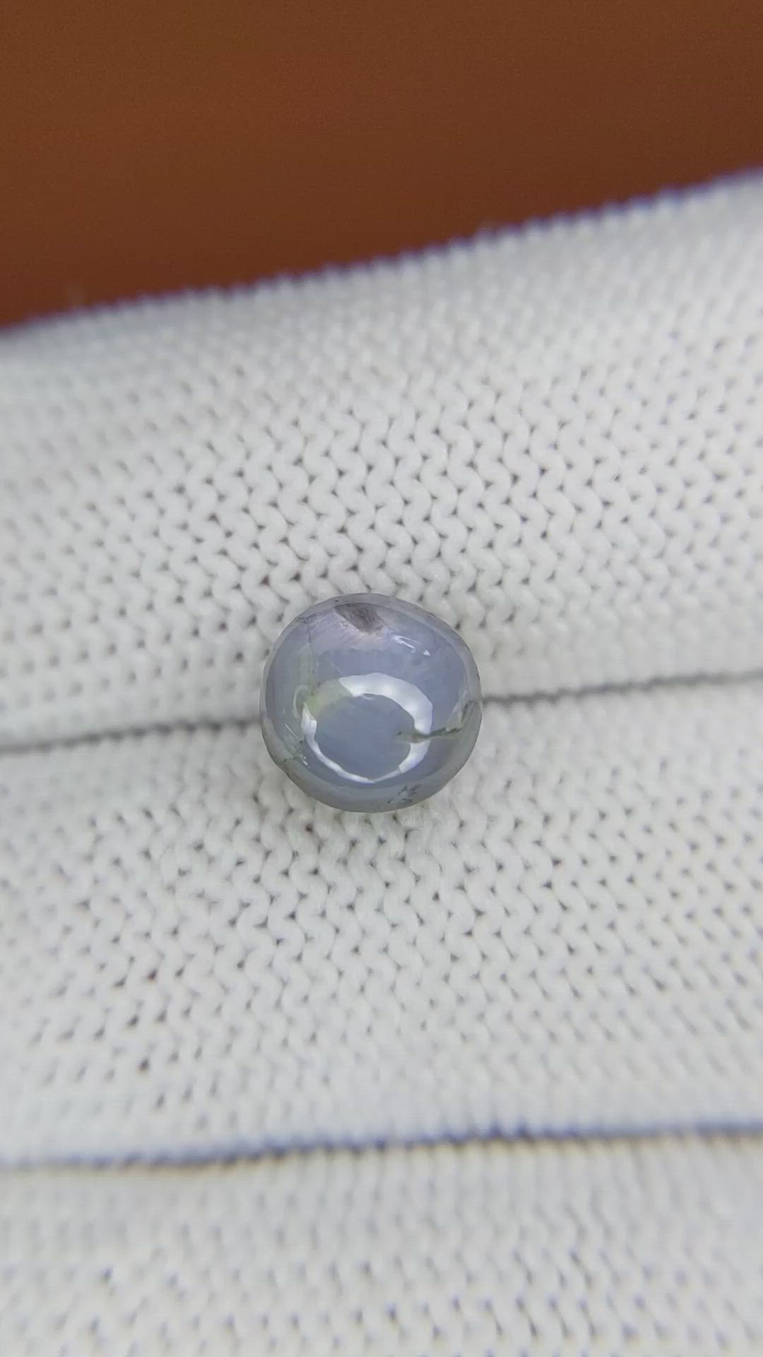 3.66 Ct. Greyish Blue Star Sapphire from Ceylon (Sri Lanka) Size Video