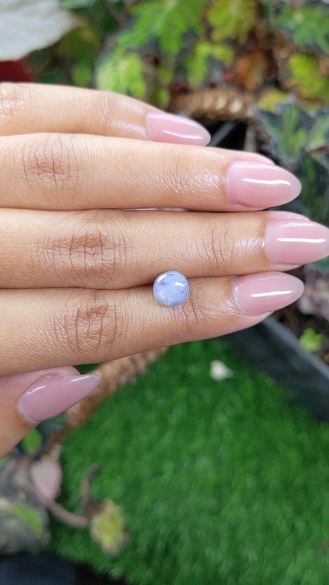 3.66 Ct. Greyish Blue Star Sapphire from Ceylon (Sri Lanka) Size Video