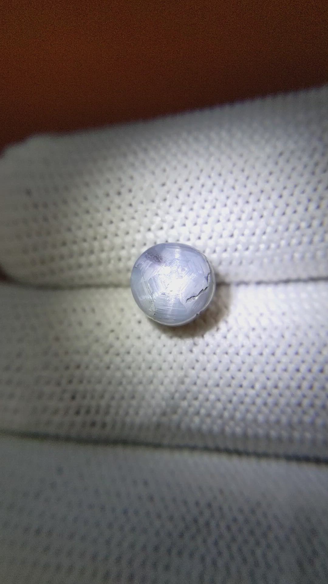 3.66 Ct. Greyish Blue Star Sapphire from Ceylon (Sri Lanka) Size Video