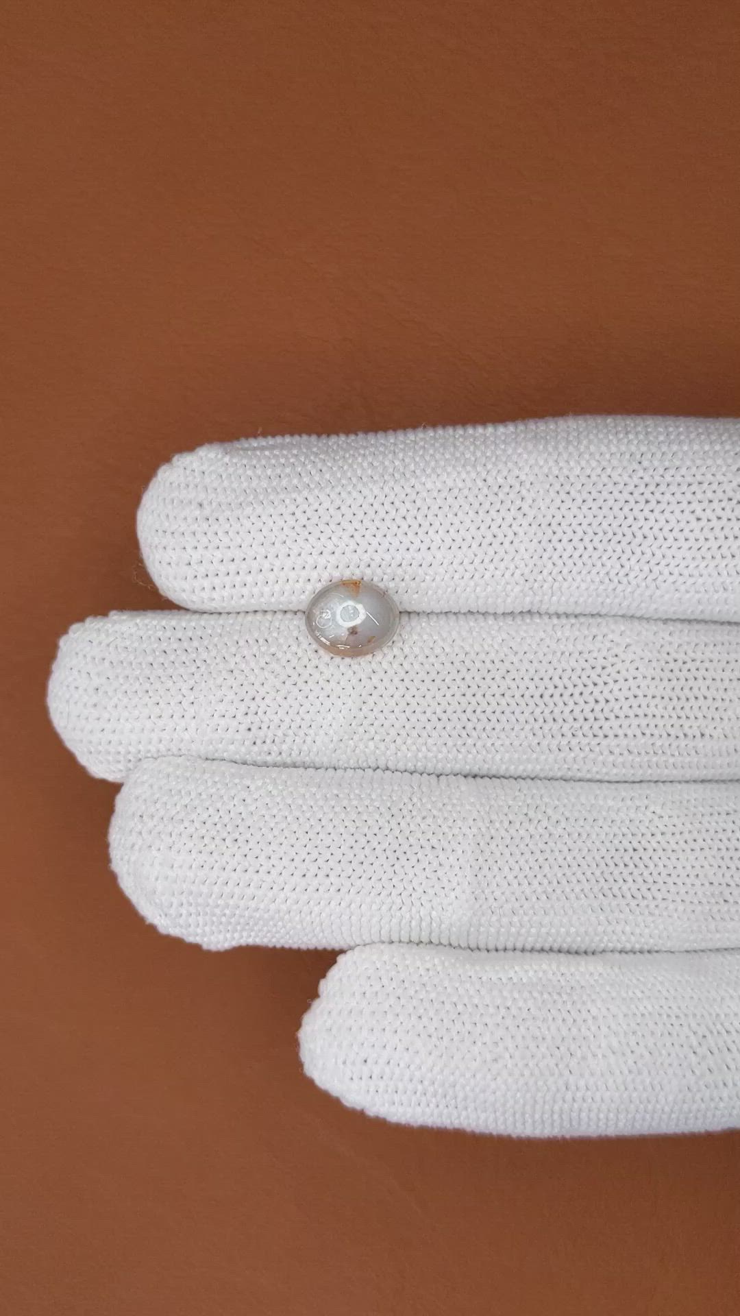 2.40 Ct. Grey Cabochon Sapphire from Ceylon (Sri Lanka) Size Video