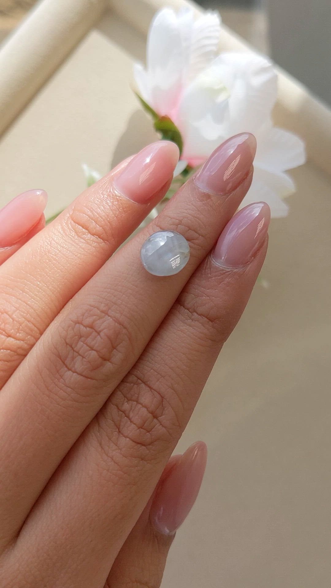 2.58 Ct. Grey Star Sapphire from Ceylon (Sri Lanka) Size Video