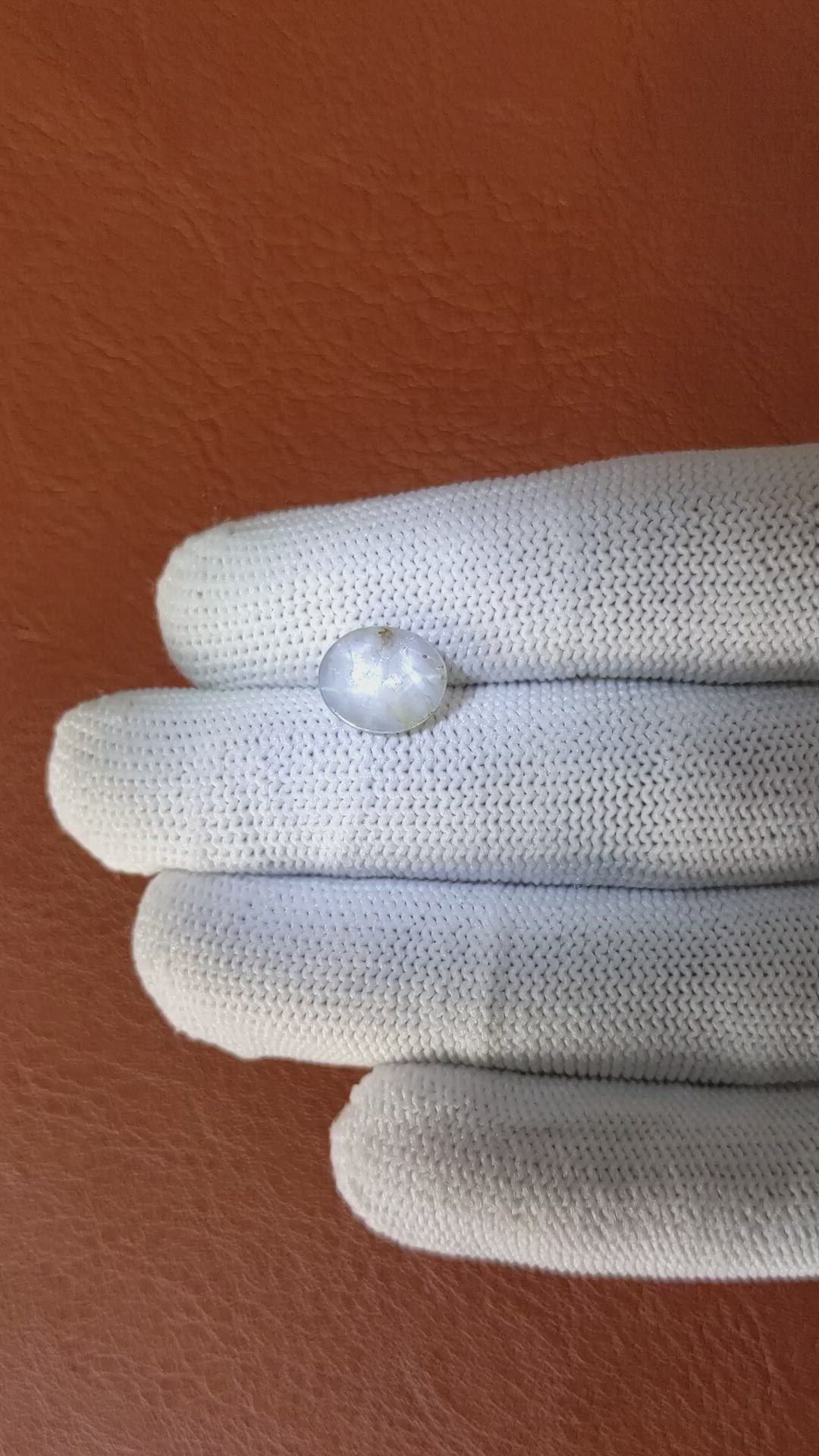 2.58 Ct. Grey Star Sapphire from Ceylon (Sri Lanka) Size Video