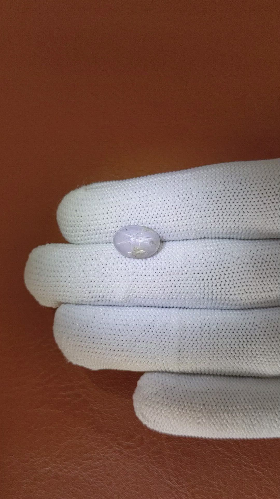 4.12 Ct. Grey Star Sapphire from Ceylon (Sri Lanka) Size Video