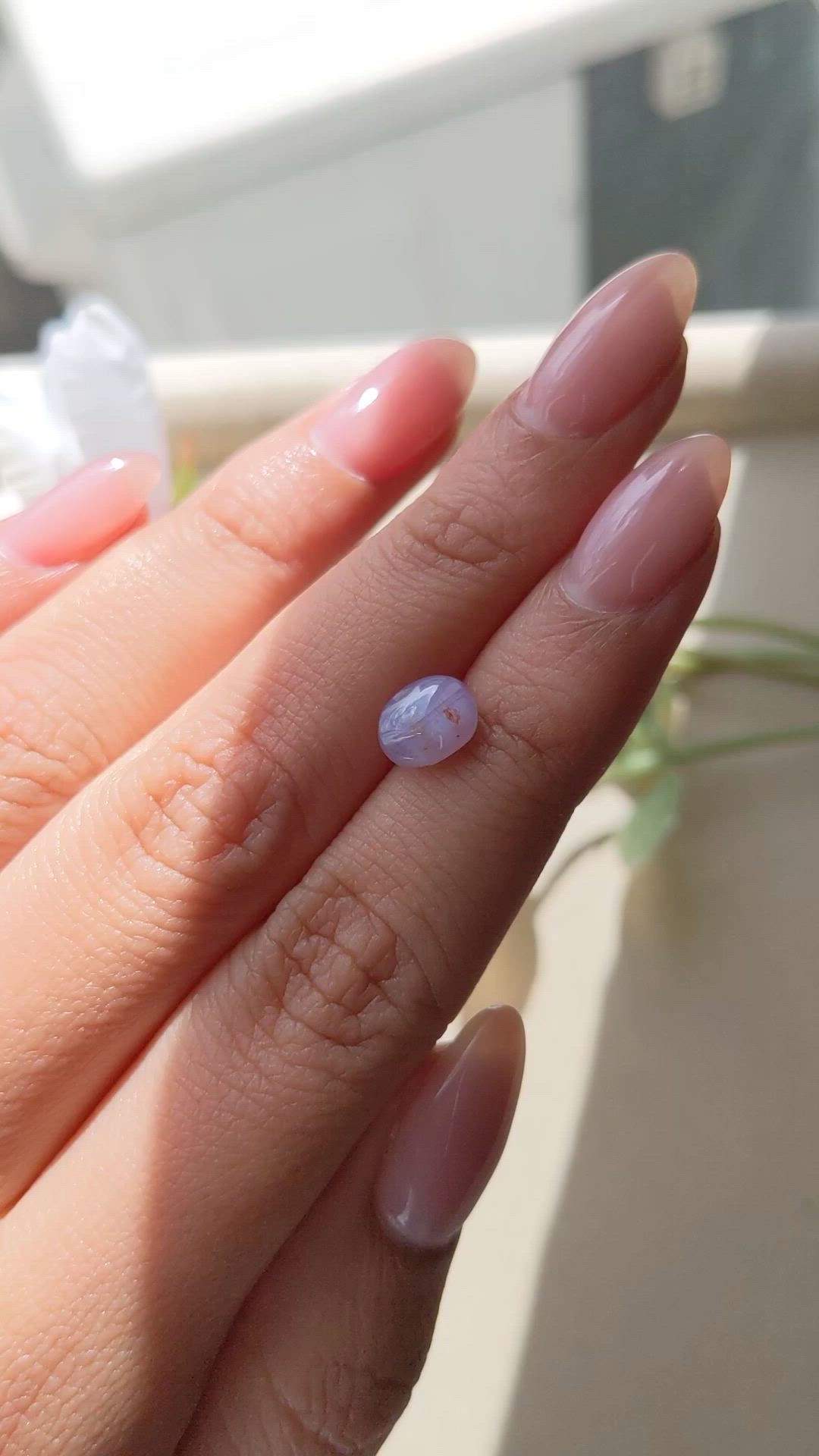 2.28 Ct. Purple Star Sapphire from Ceylon (Sri Lanka) Size Video
