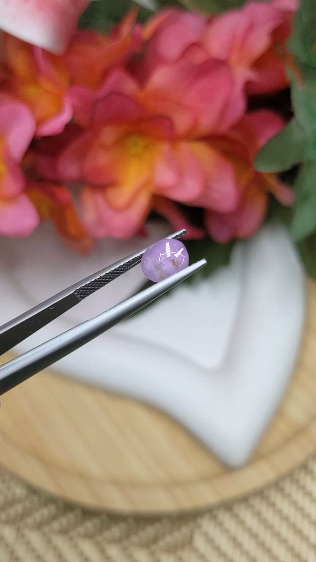 2.28 Ct. Purple Star Sapphire from Ceylon (Sri Lanka) Size Video