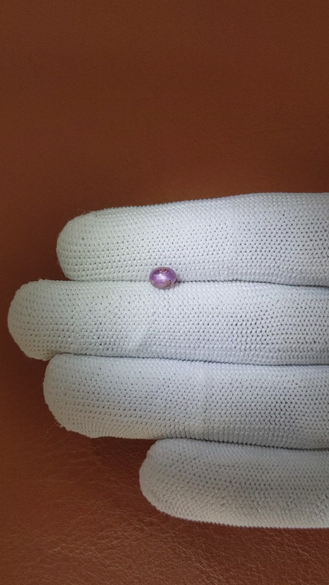 0.96 Ct. Pinkish Purple Star Sapphire from Ceylon (Sri Lanka) Size Video