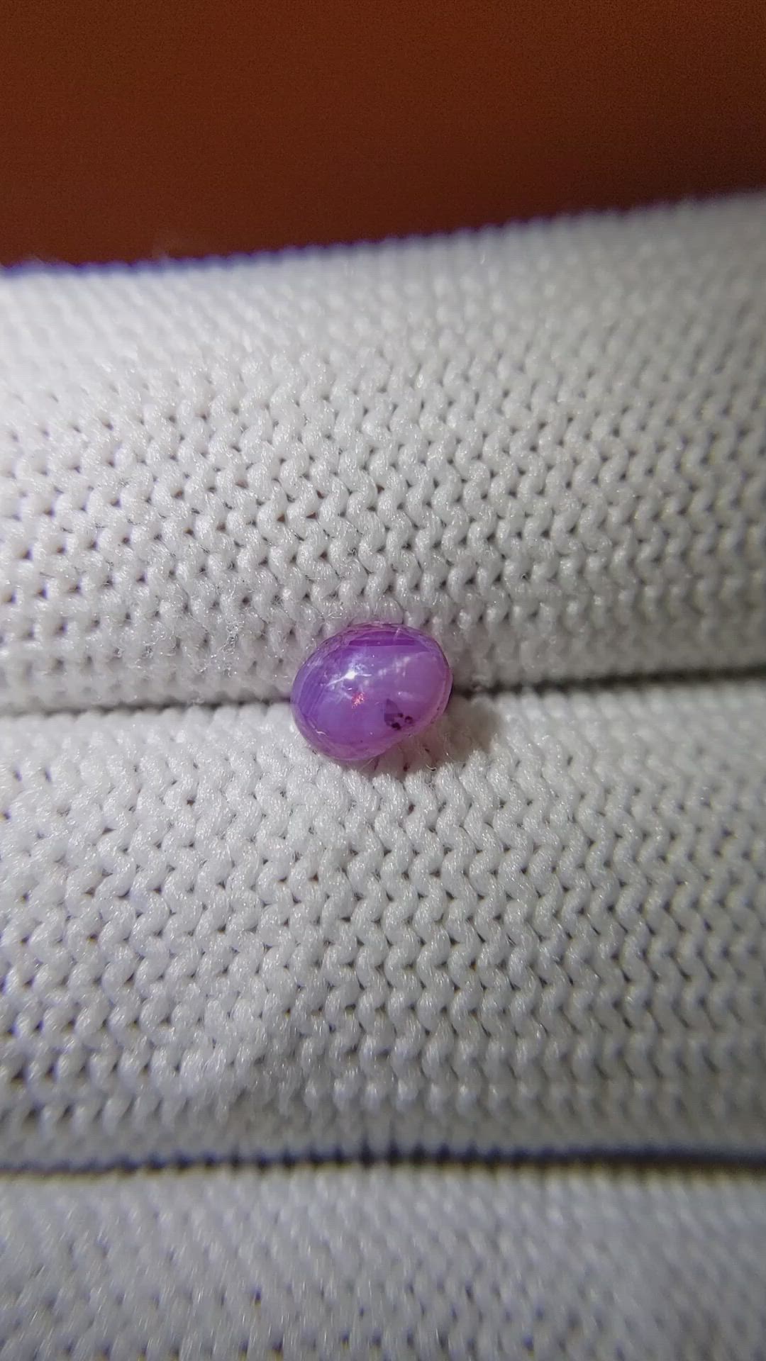 0.93 Ct. Pinkish Purple Star Sapphire from Ceylon (Sri Lanka) Size Video