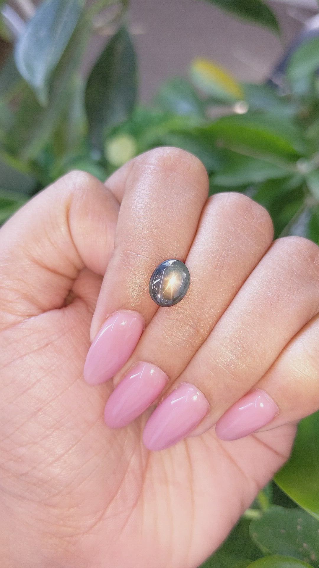 4.06 Ct. Green Star Sapphire from Ceylon (Sri Lanka) Size Video