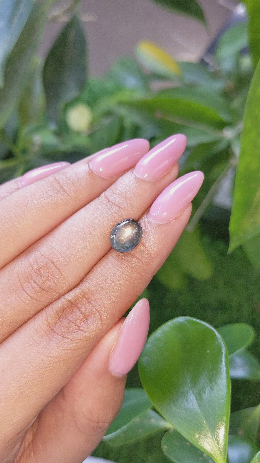 4.06 Ct. Green Star Sapphire from Ceylon (Sri Lanka) Size Video