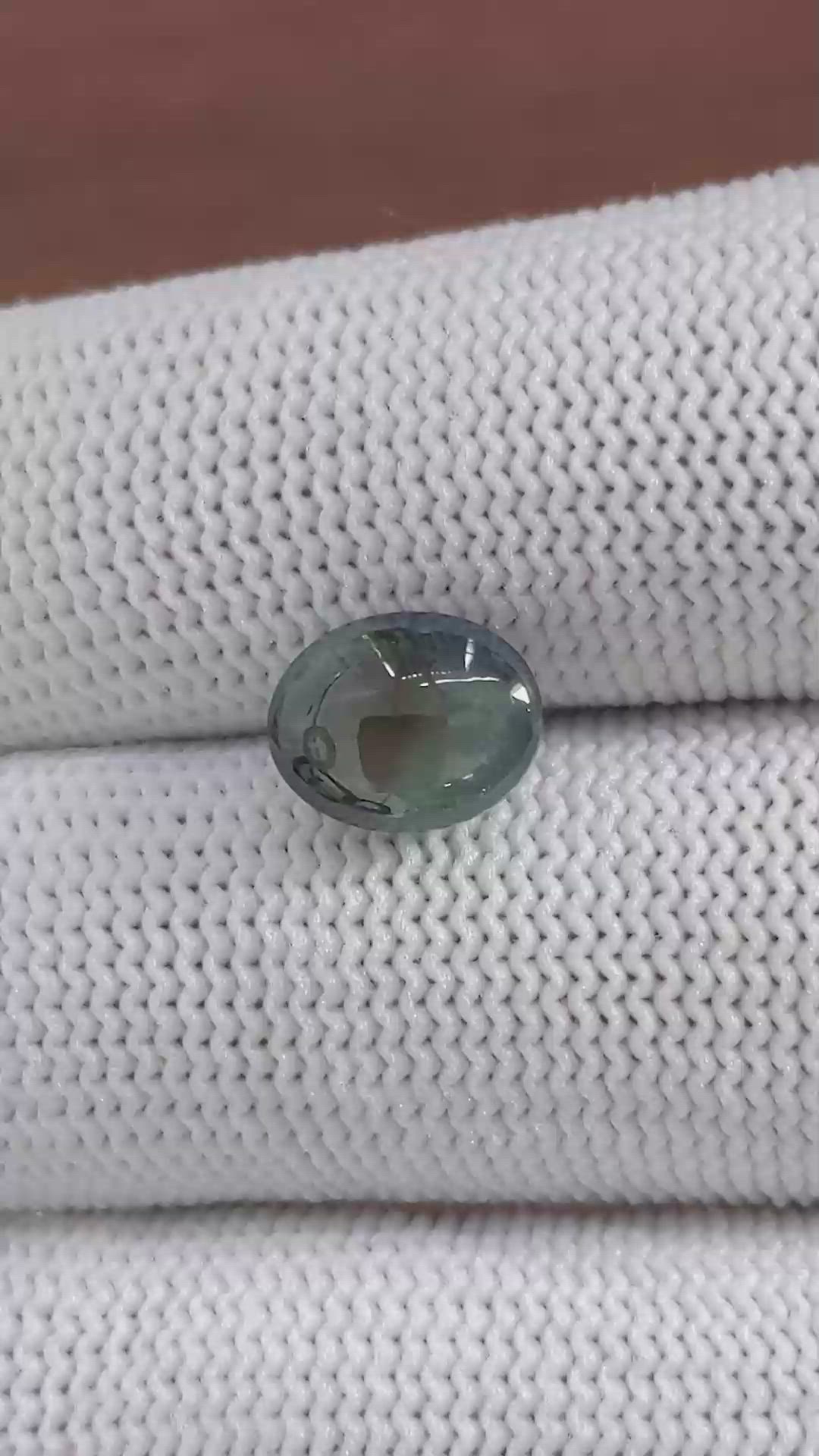 4.06 Ct. Green Star Sapphire from Ceylon (Sri Lanka) Size Video