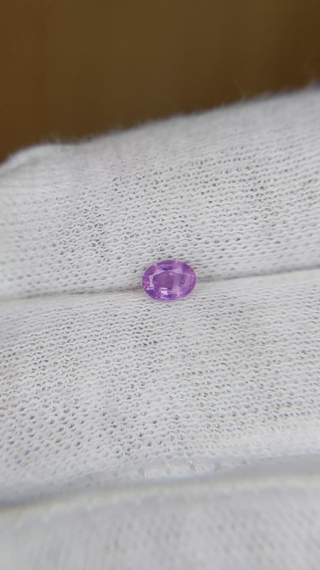 0.38 Ct. Purple Sapphire from Ceylon (Sri Lanka) Size Video