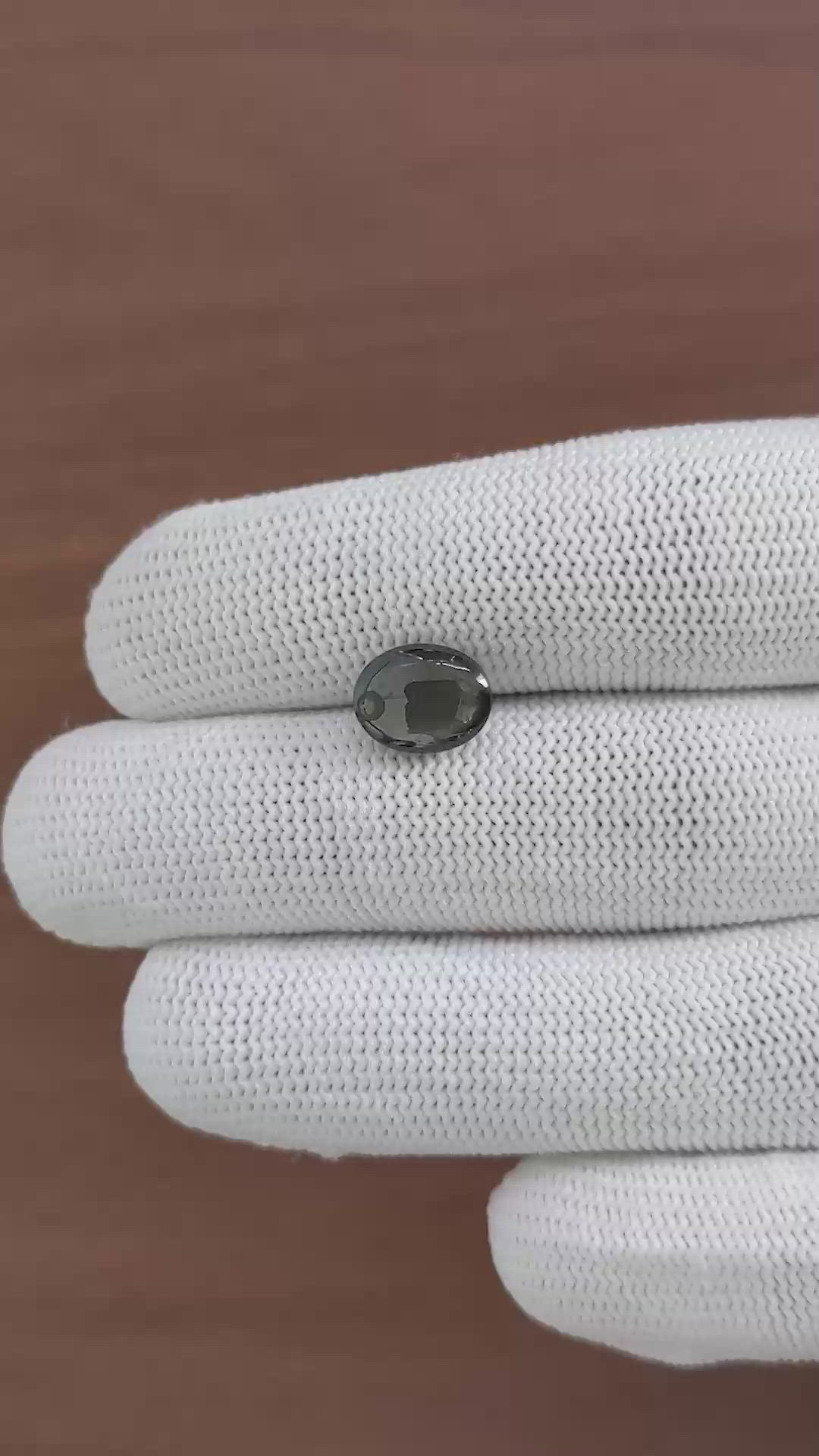 3.94 Ct. Black Star Sapphire from Ceylon (Sri Lanka) Size Video
