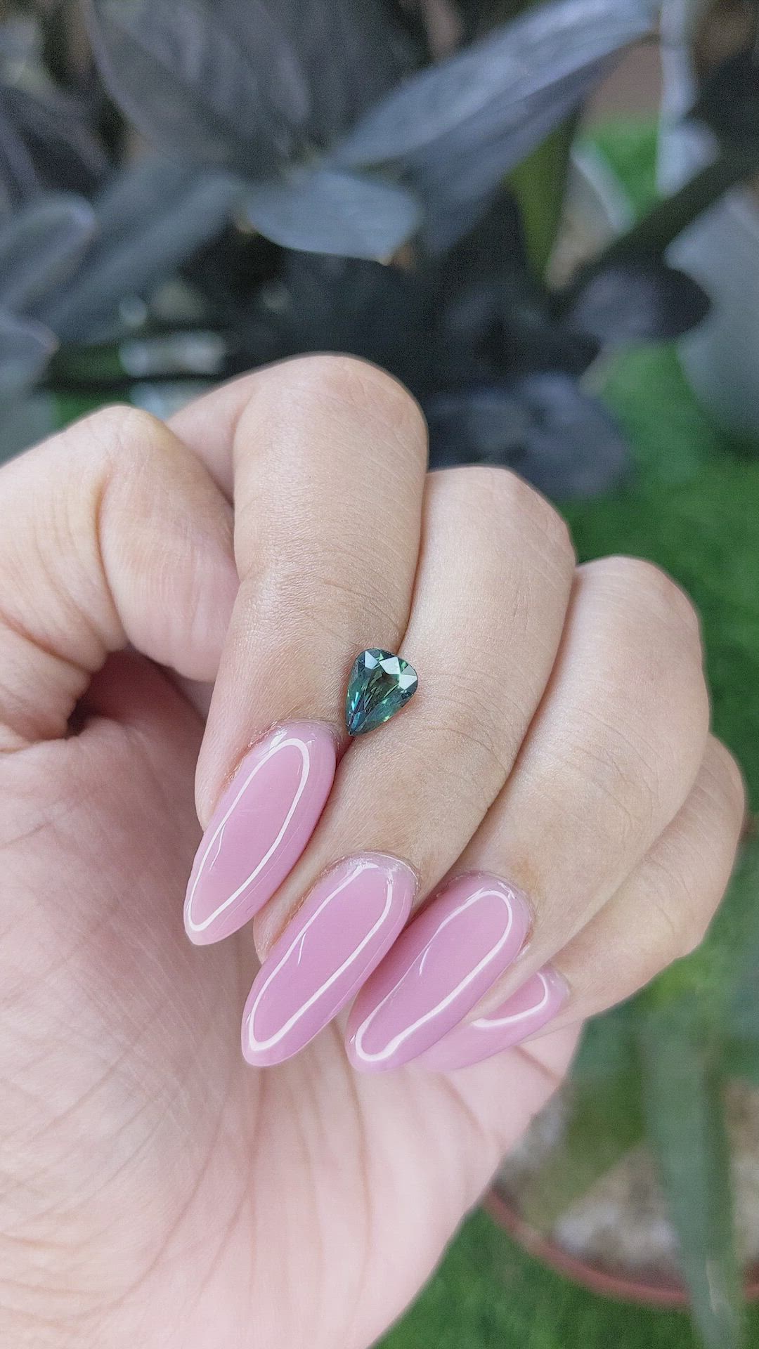 1.07 Ct. Bluish Green Sapphire from Tanzania Size Video
