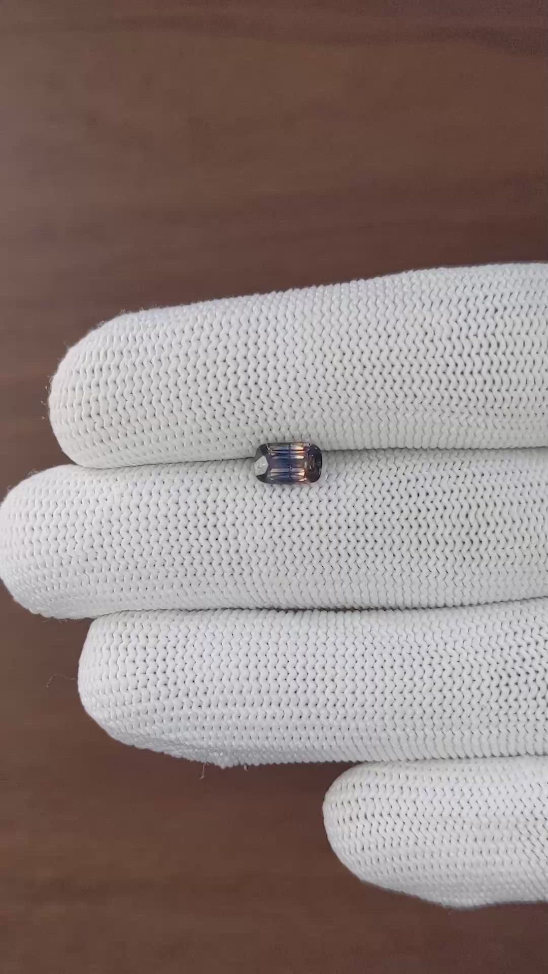 1.08 Ct. Bi Color / Parti Sapphire from Tanzania Size Video
