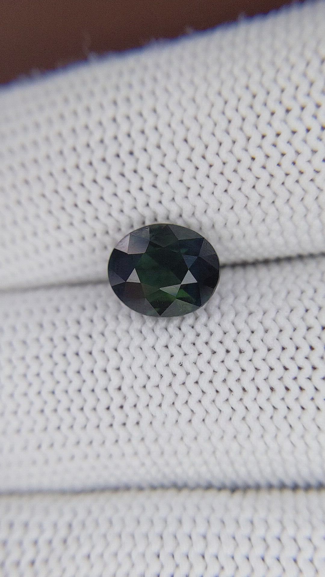 2.55 Ct. Bluish Green Sapphire from Madagascar Size Video