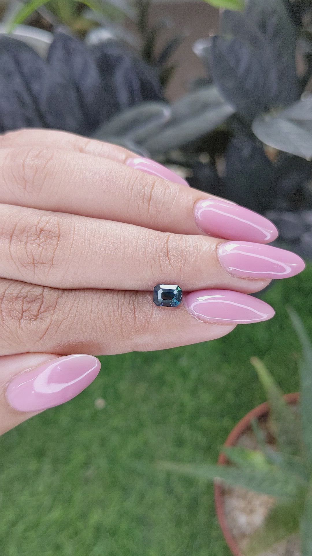 1.03 Ct. Greenish Blue Sapphire from Madagascar Size Video