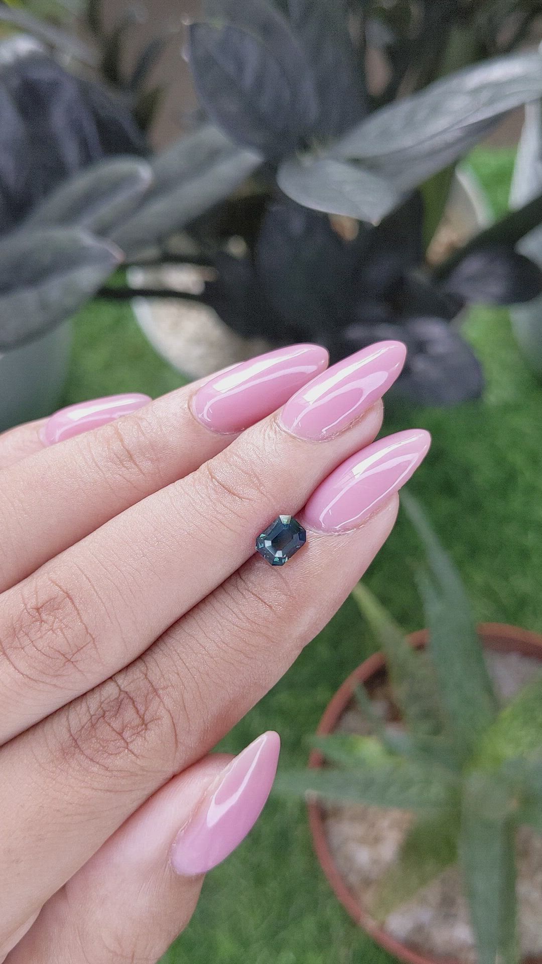 1.03 Ct. Greenish Blue Sapphire from Madagascar Size Video