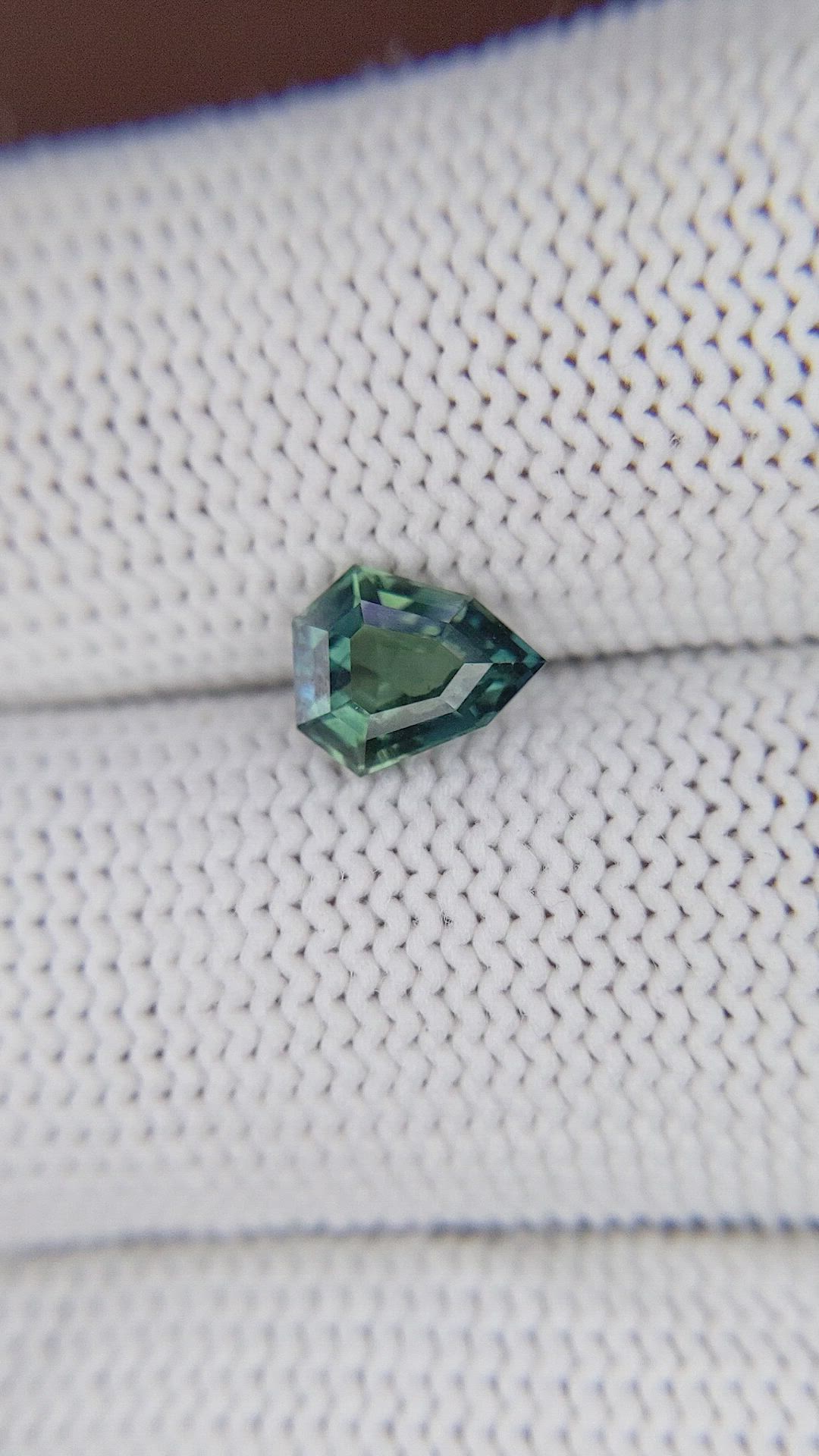 1.17 Ct. Bluish Green Sapphire from Madagascar Size Video