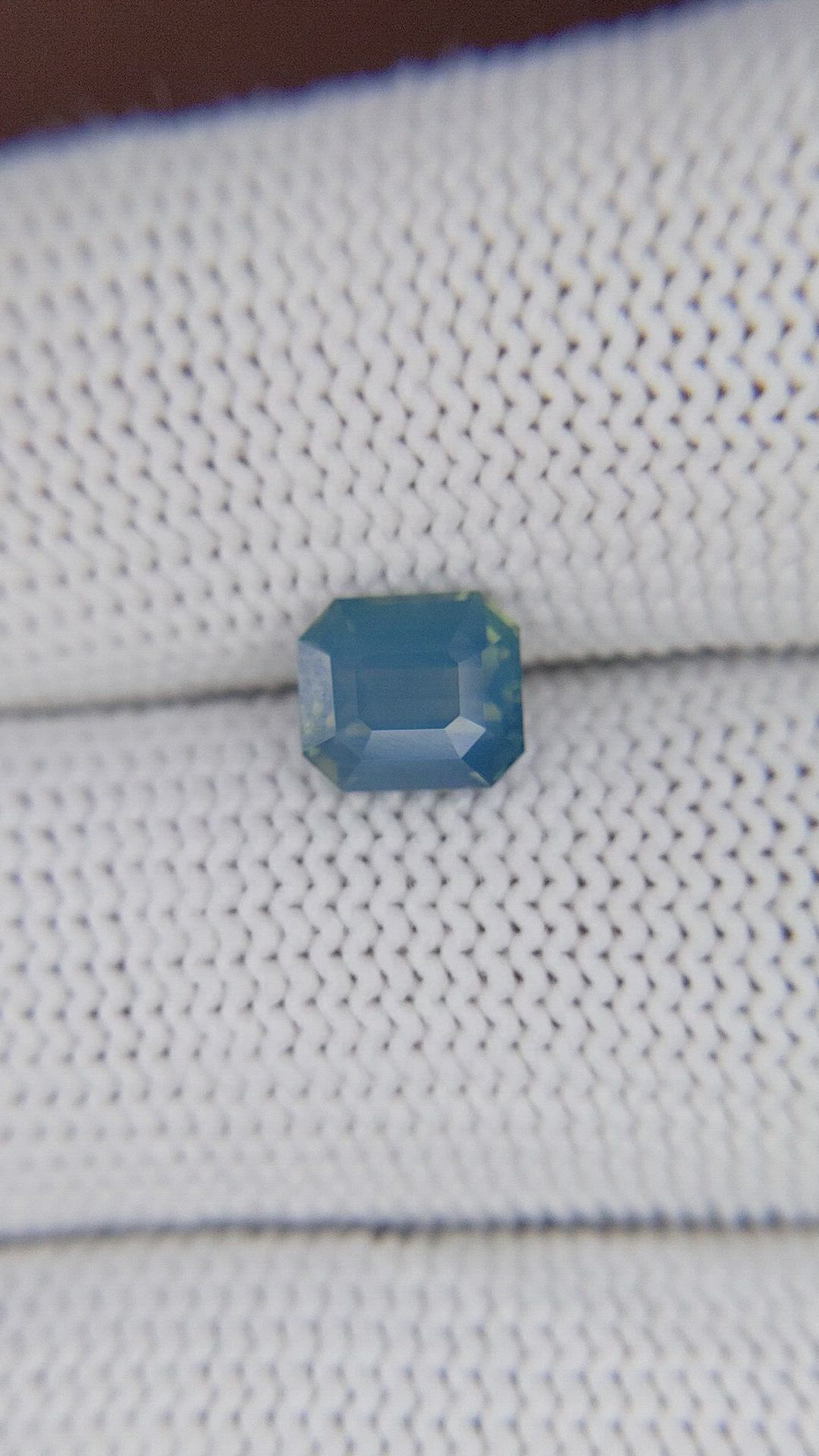 1.68 Ct. Greenish Blue Sapphire from Madagascar Size Video