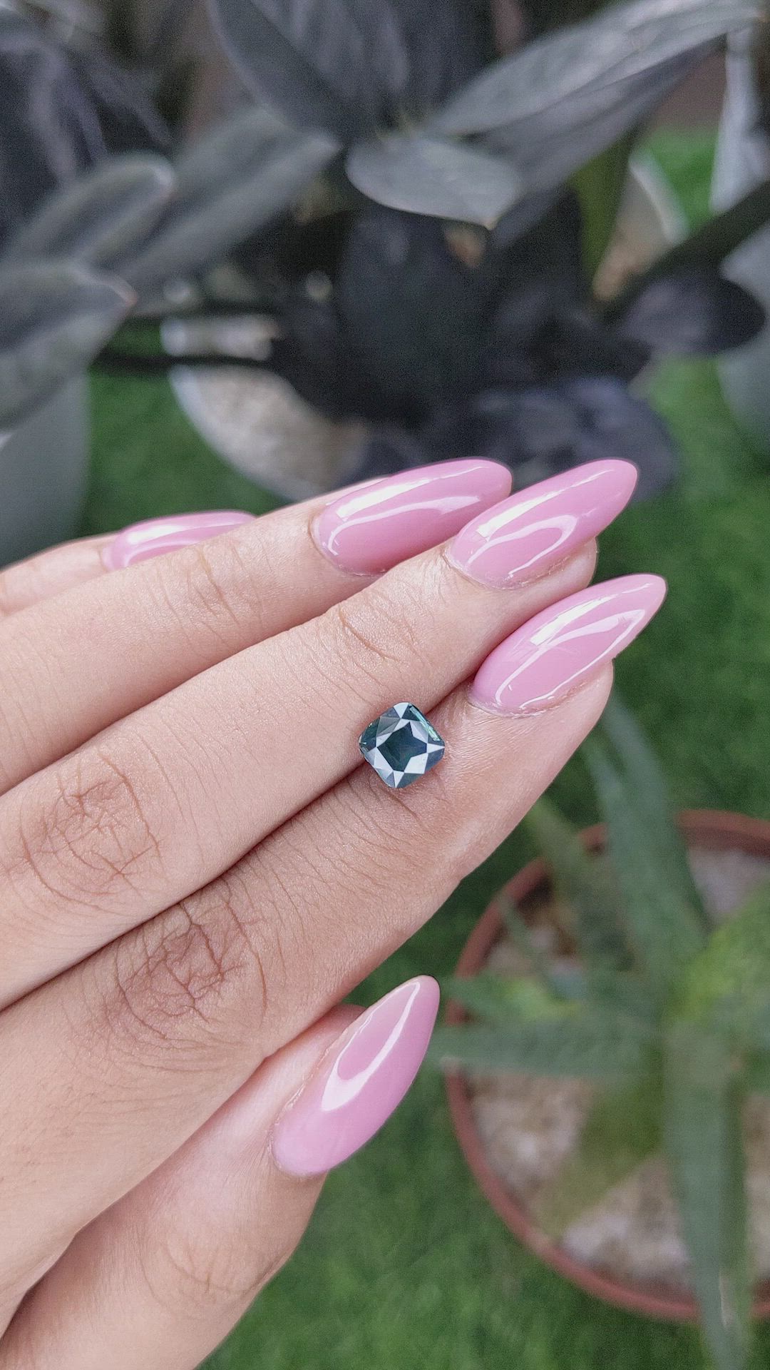 1.51 Ct. Greenish Blue Sapphire from Madagascar Size Video