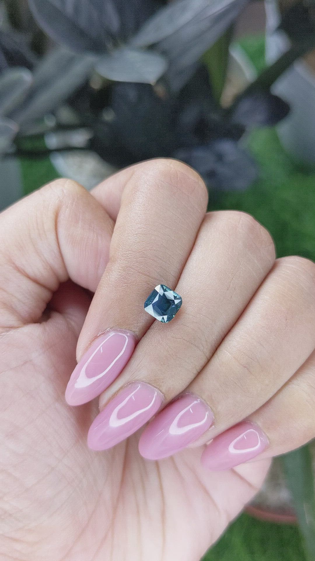1.51 Ct. Greenish Blue Sapphire from Madagascar Size Video