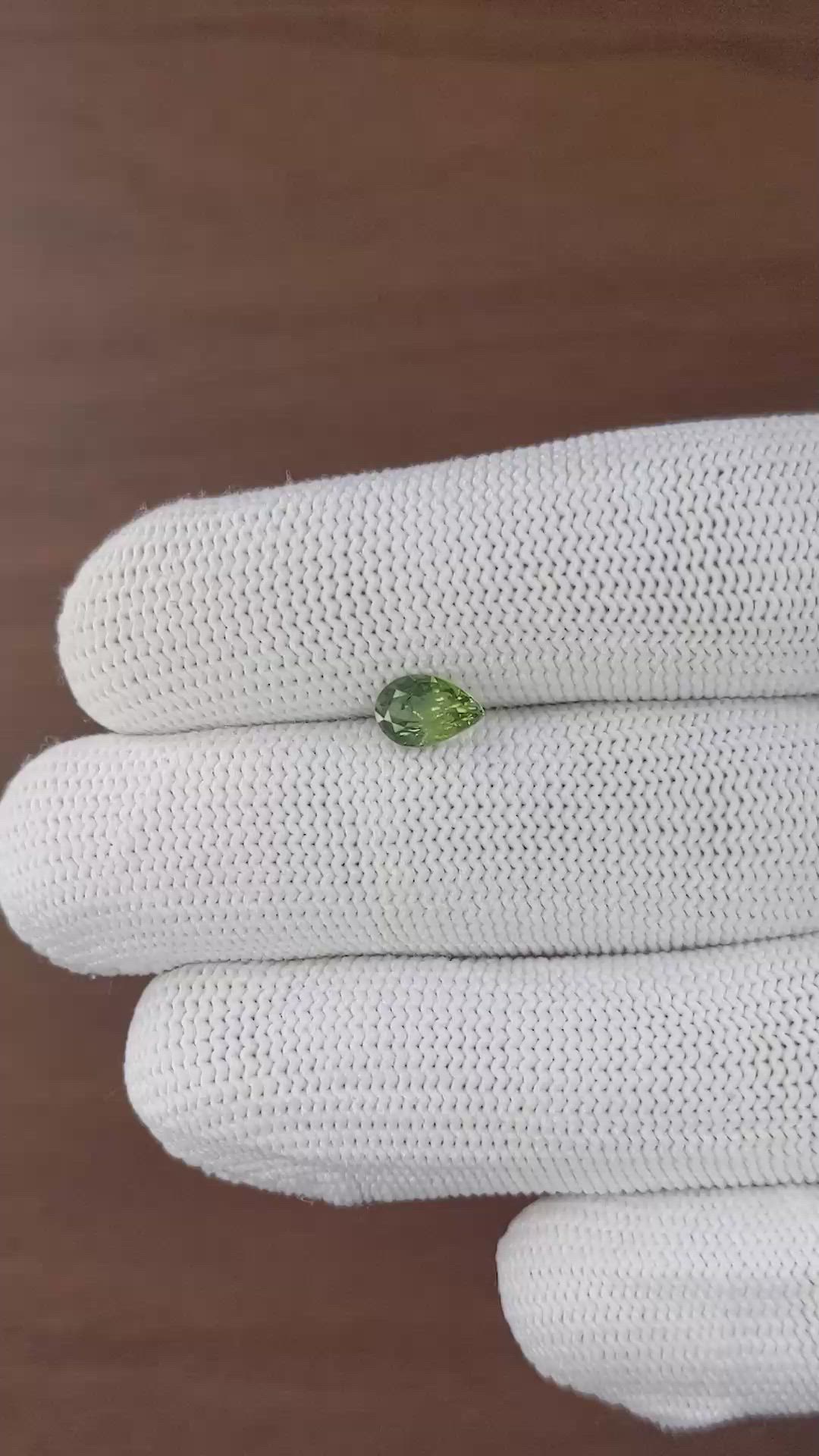 0.99 Ct. Green Sapphire from Madagascar Size Video