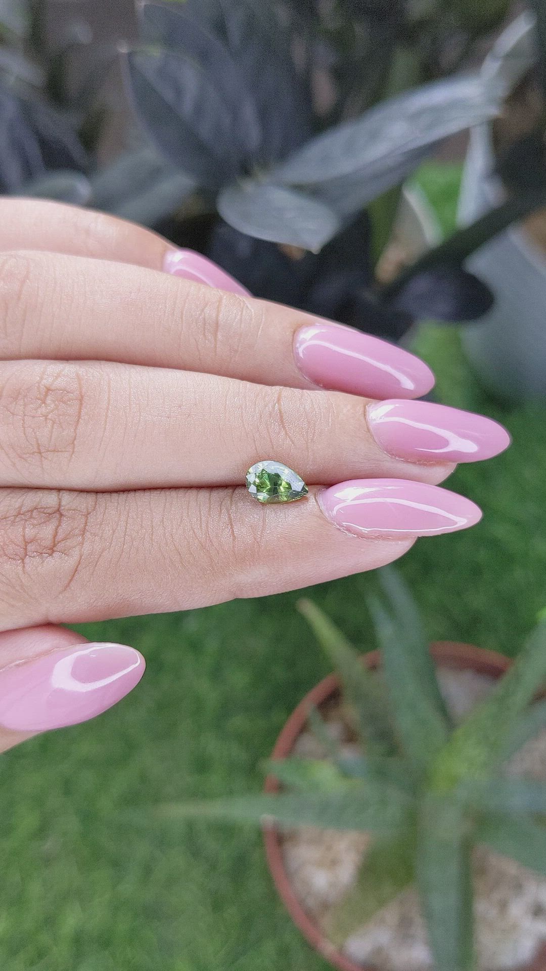 0.99 Ct. Green Sapphire from Madagascar Size Video