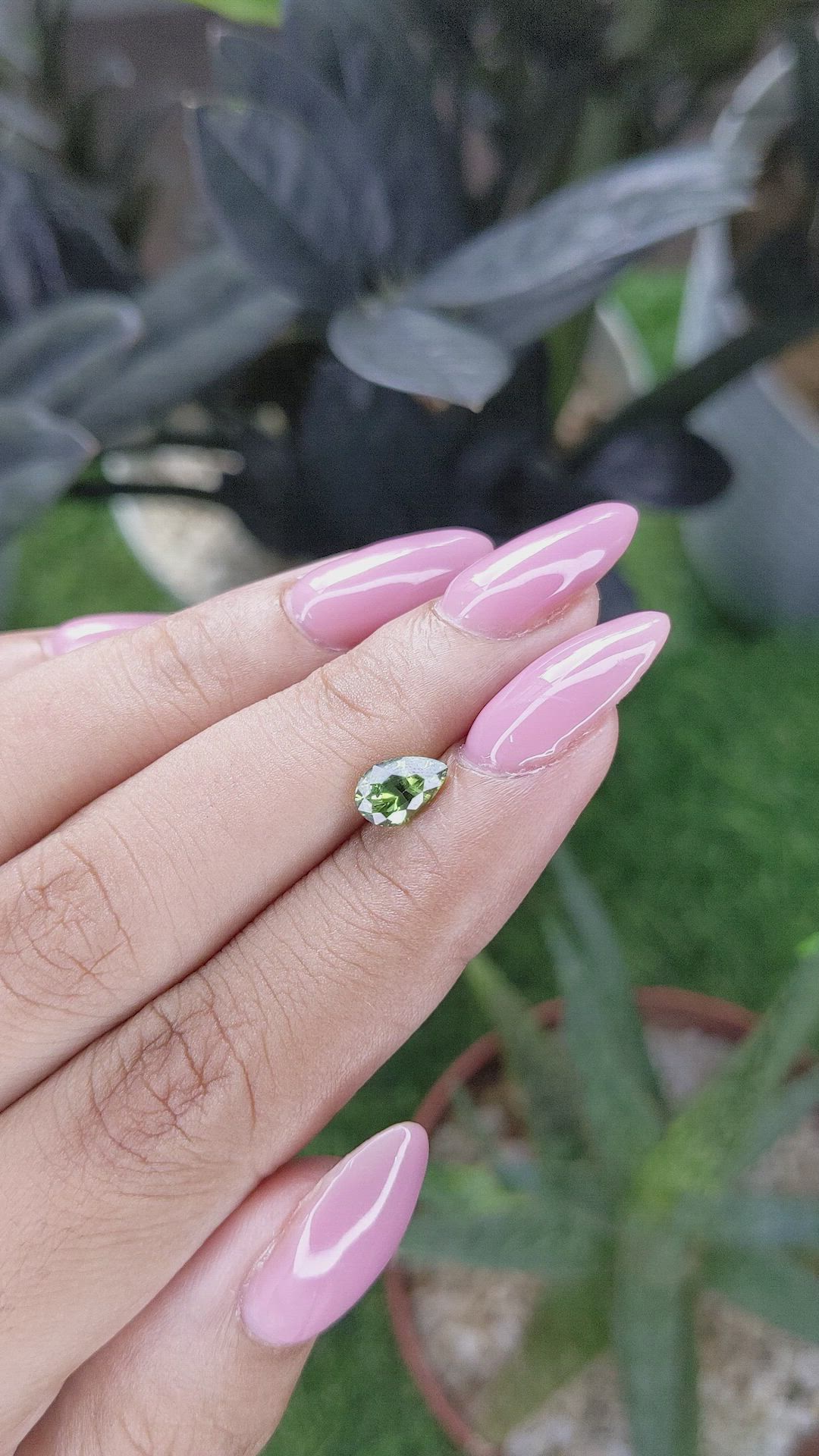 0.99 Ct. Green Sapphire from Madagascar Size Video