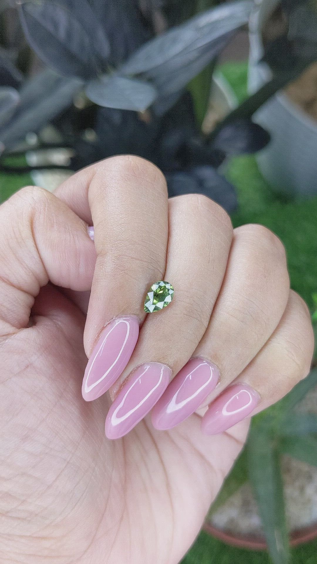 0.99 Ct. Green Sapphire from Madagascar Size Video