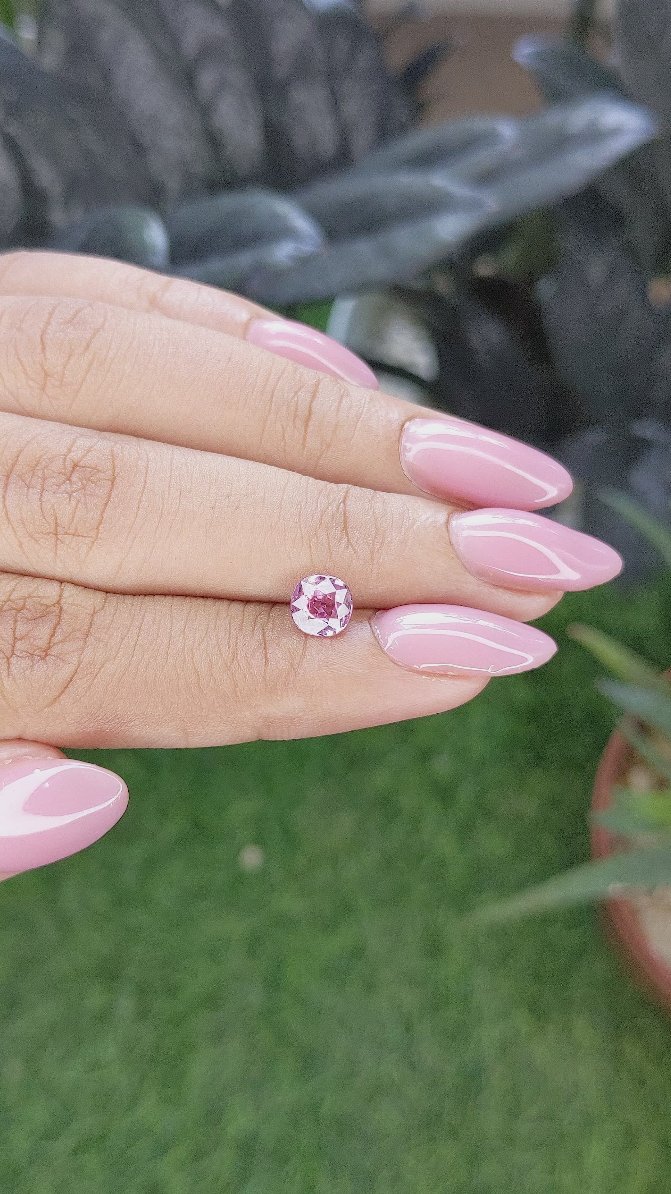1.09 Ct. Pink Sapphire from Madagascar Size Video