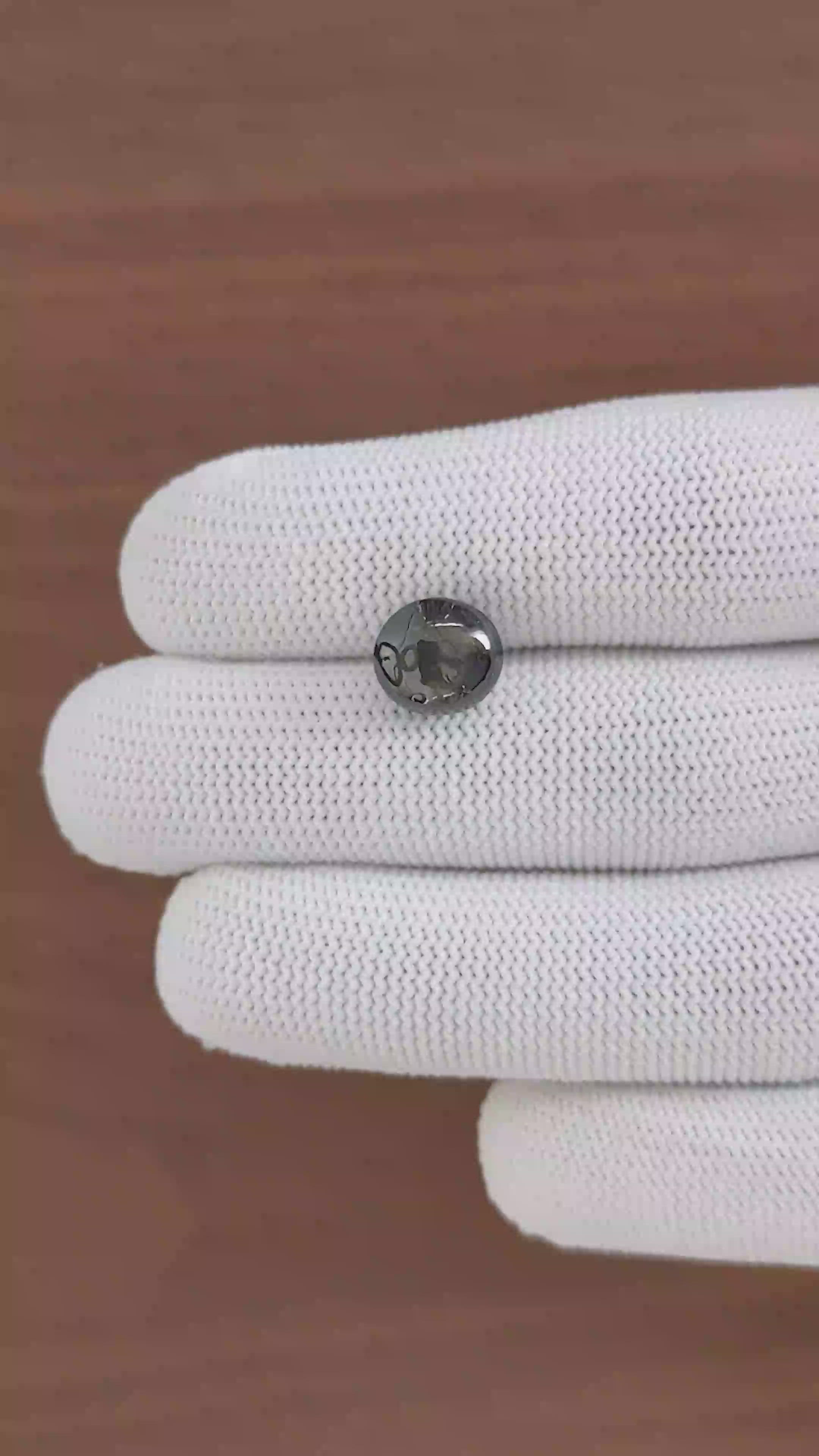6.33 Ct. Black Star Sapphire from Ceylon (Sri Lanka) Size Video