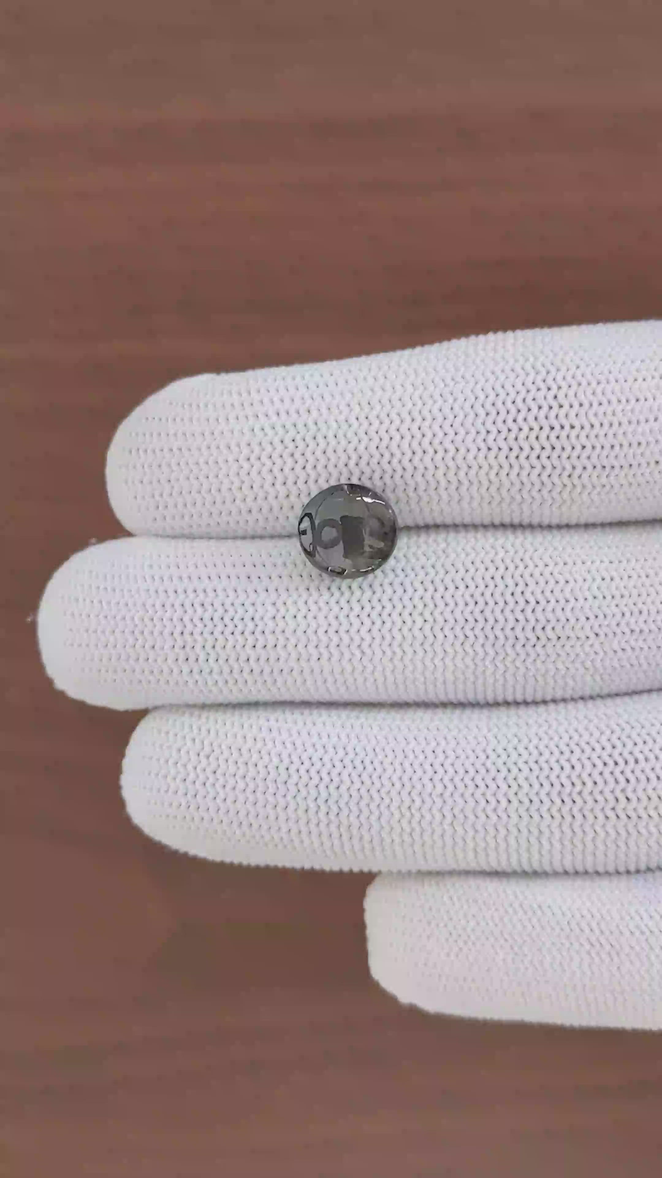 6.12 Ct. Black Star Sapphire from Ceylon (Sri Lanka) Size Video