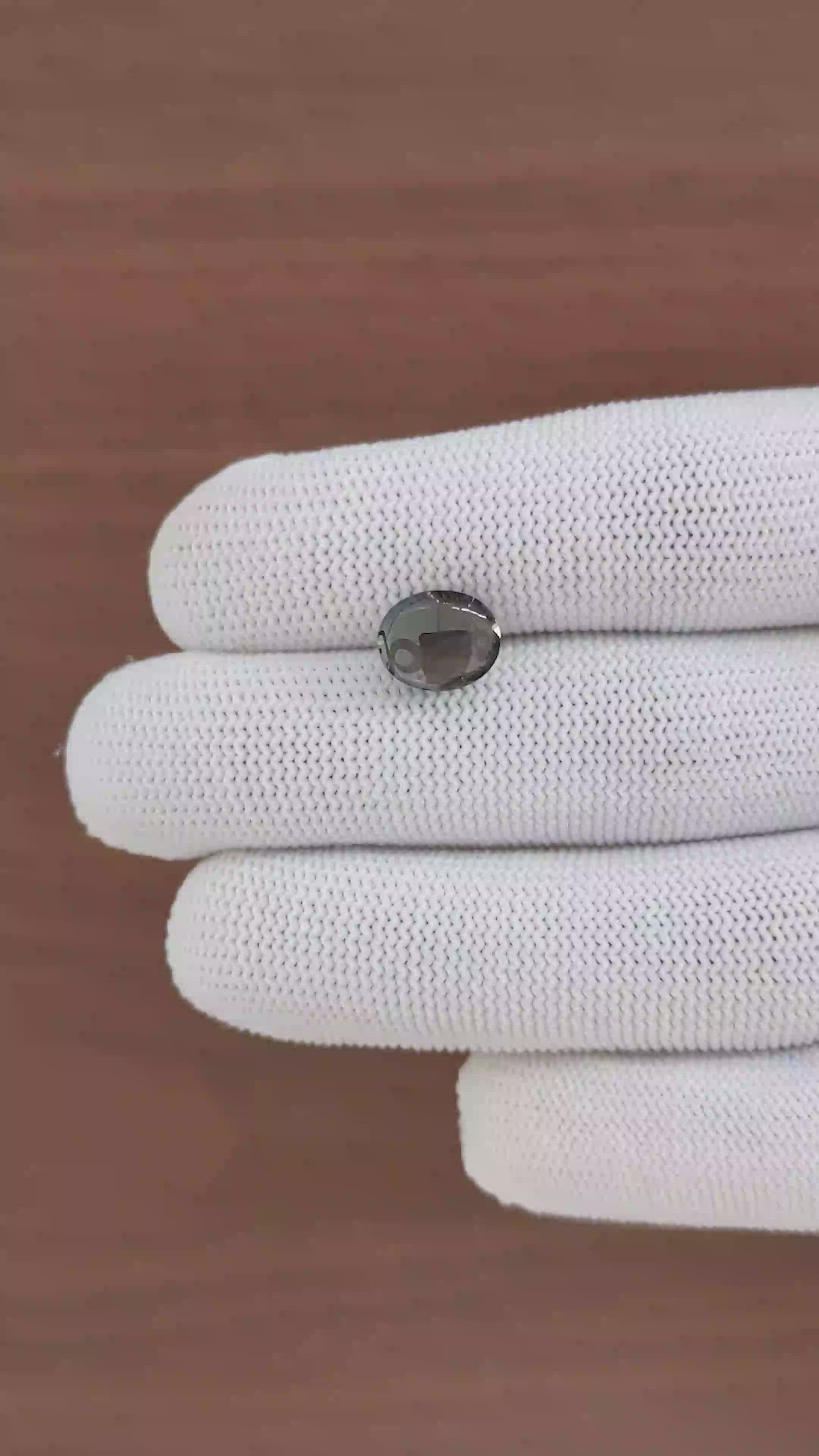 5.21 Ct. Black Star Sapphire from Ceylon (Sri Lanka) Size Video