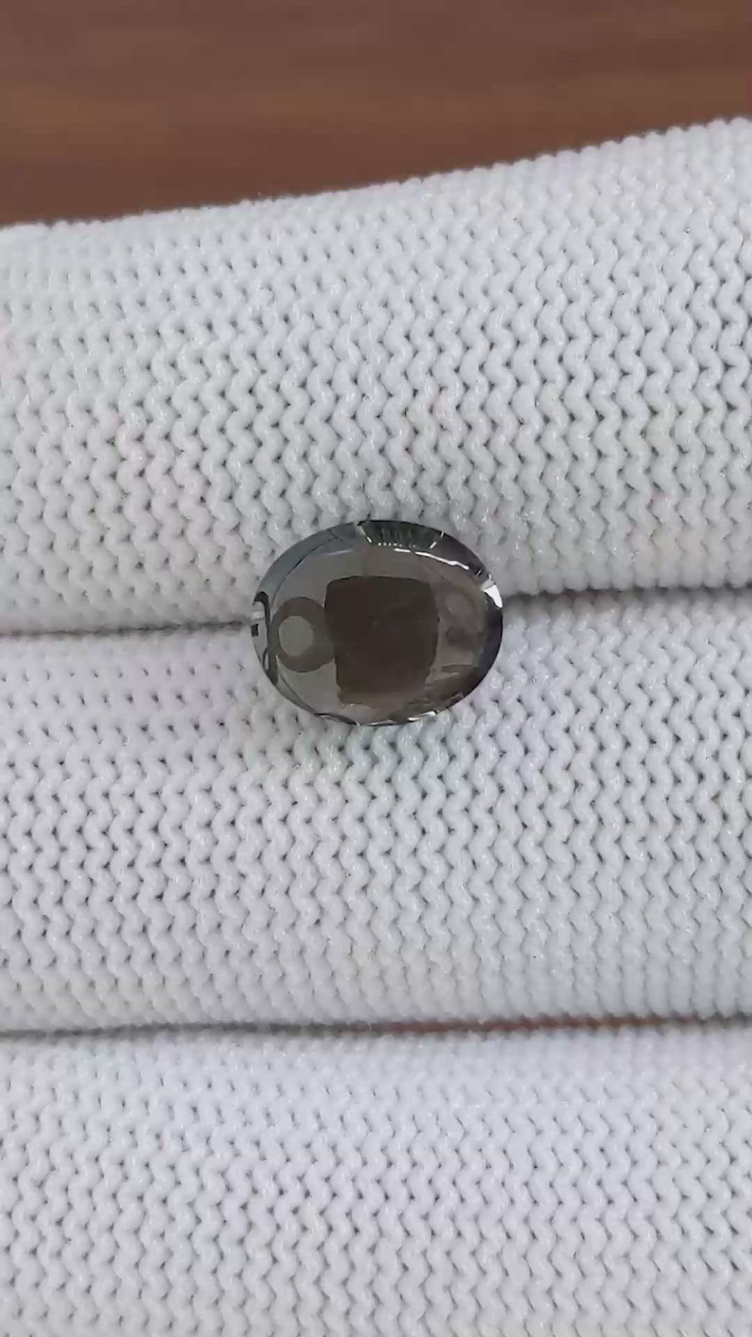 5.21 Ct. Black Star Sapphire from Ceylon (Sri Lanka) Size Video