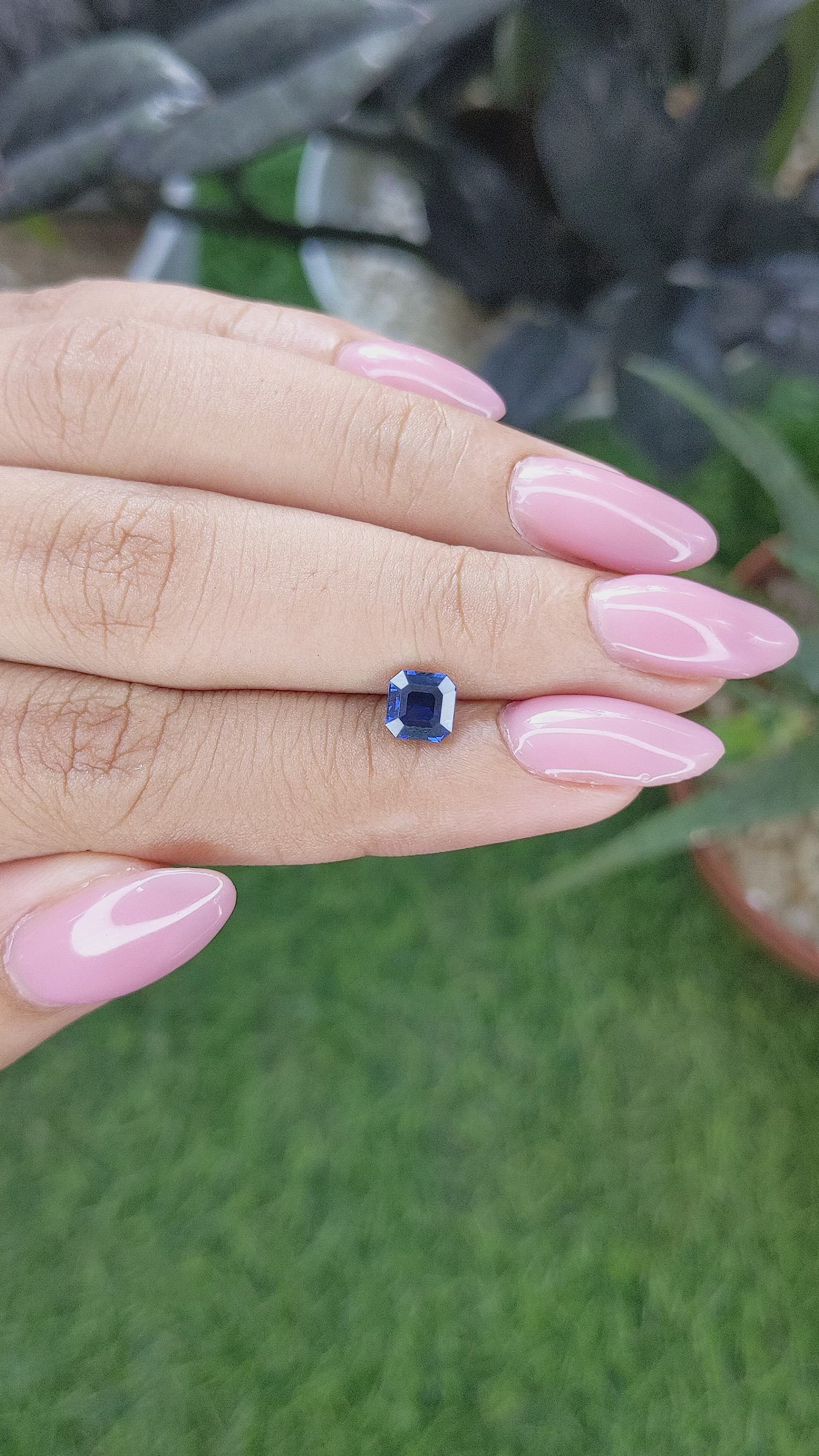 1.03 Ct. Blue Sapphire from Madagascar Size Video