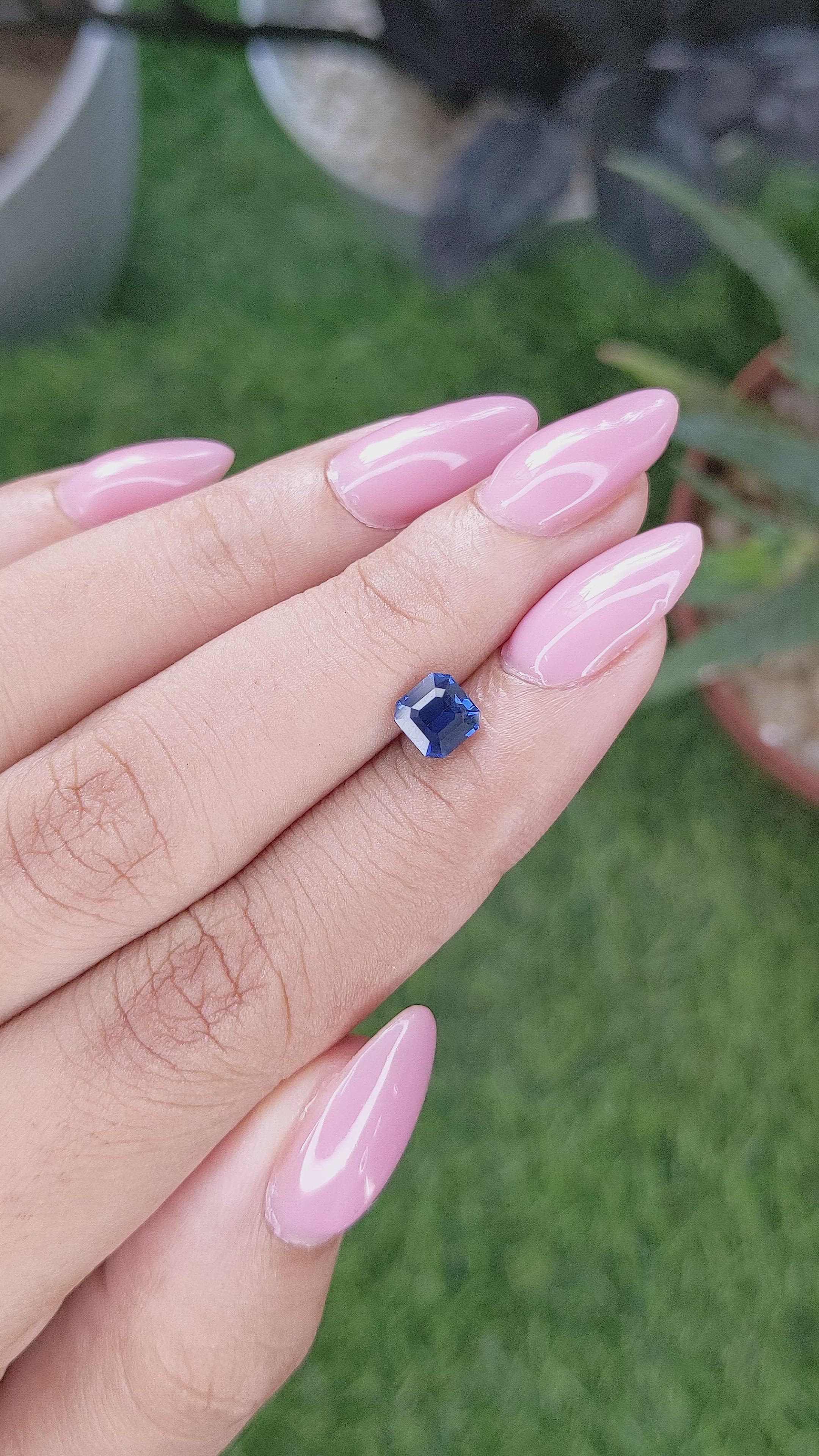 1.03 Ct. Blue Sapphire from Madagascar Size Video