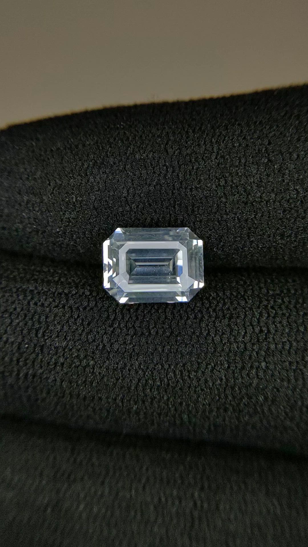 3.21 Ct. White Sapphire from Ceylon (Sri Lanka) Size Video