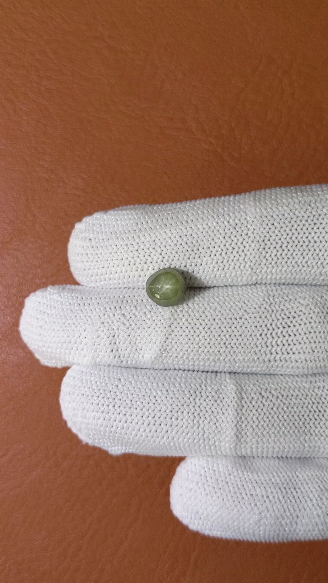 2.86 Ct. Green Star Sapphire from Ceylon (Sri Lanka) Size Video