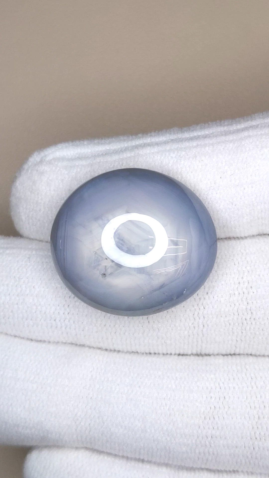 57.63 Ct. Bluish Grey Star Sapphire from Ceylon (Sri Lanka) Size Video
