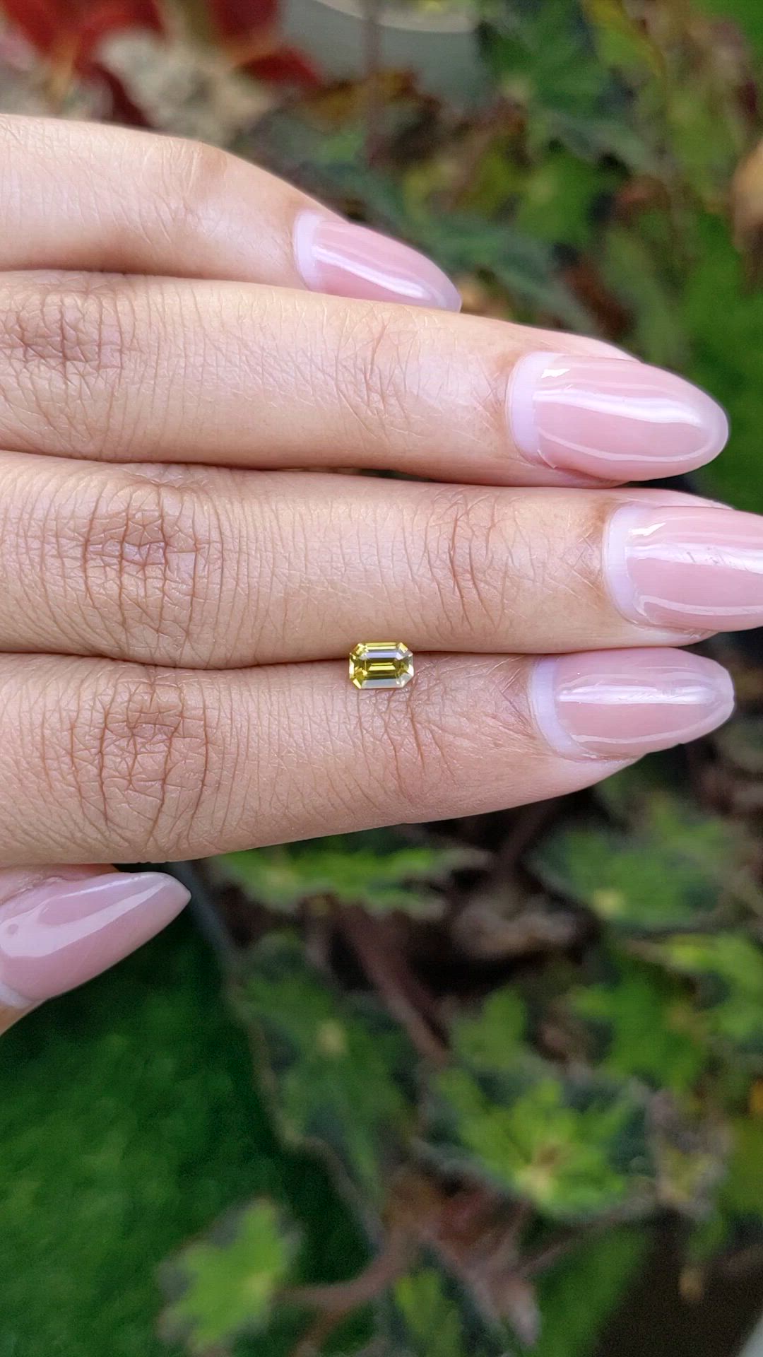 0.40 Ct. Yellow Sapphire from Ceylon (Sri Lanka) Size Video