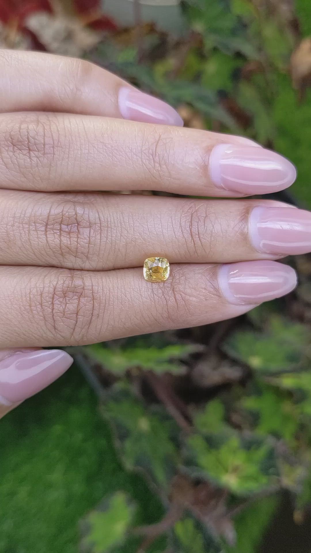 1.10 Ct. Yellow Sapphire from Ceylon (Sri Lanka) Size Video
