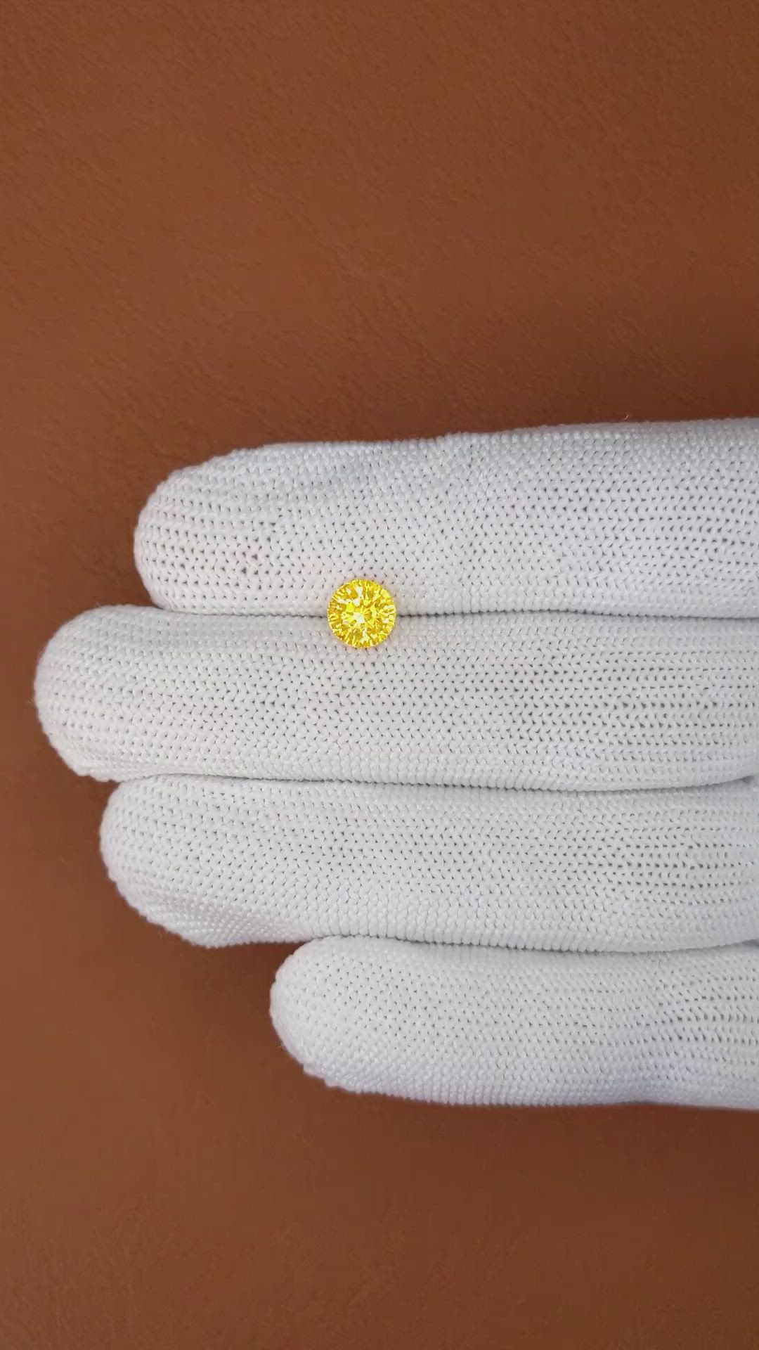 1.59 Ct. Yellow Sapphire from Ceylon (Sri Lanka) Size Video