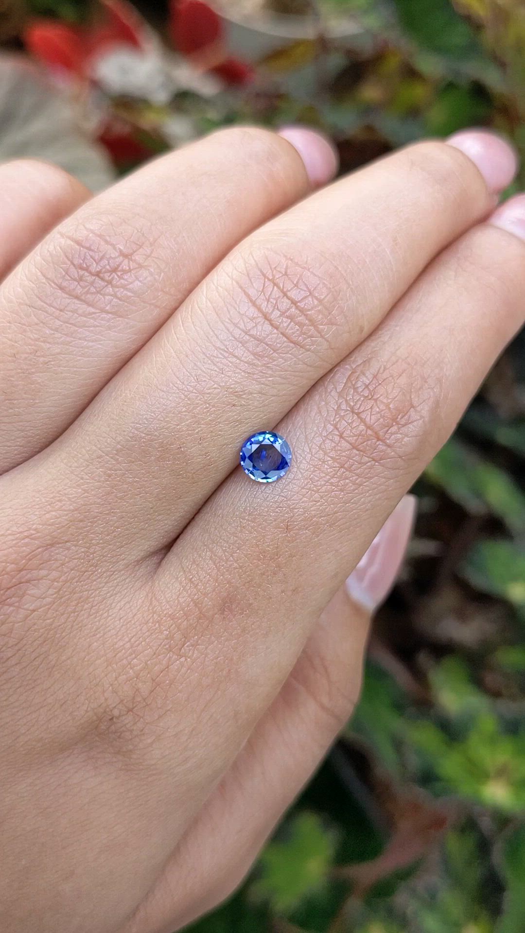 0.63 Ct. Blue Sapphire from Ceylon (Sri Lanka) Size Video