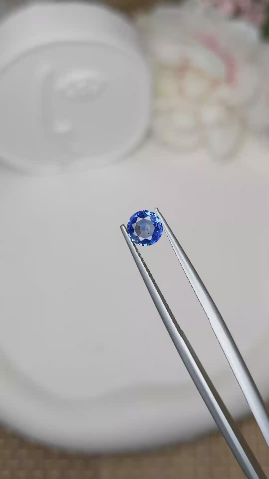 0.63 Ct. Blue Sapphire from Ceylon (Sri Lanka) Size Video