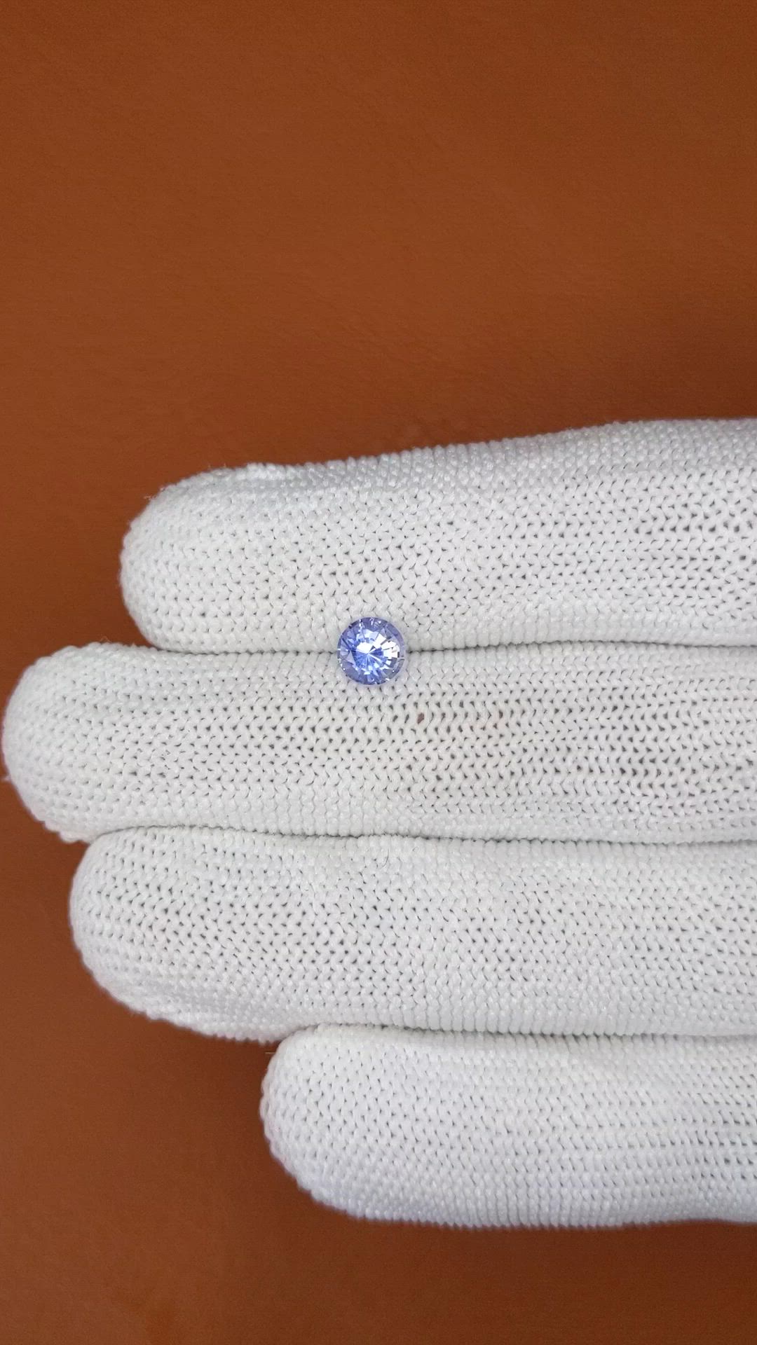 0.80 Ct. Blue Sapphire from Ceylon (Sri Lanka) Size Video