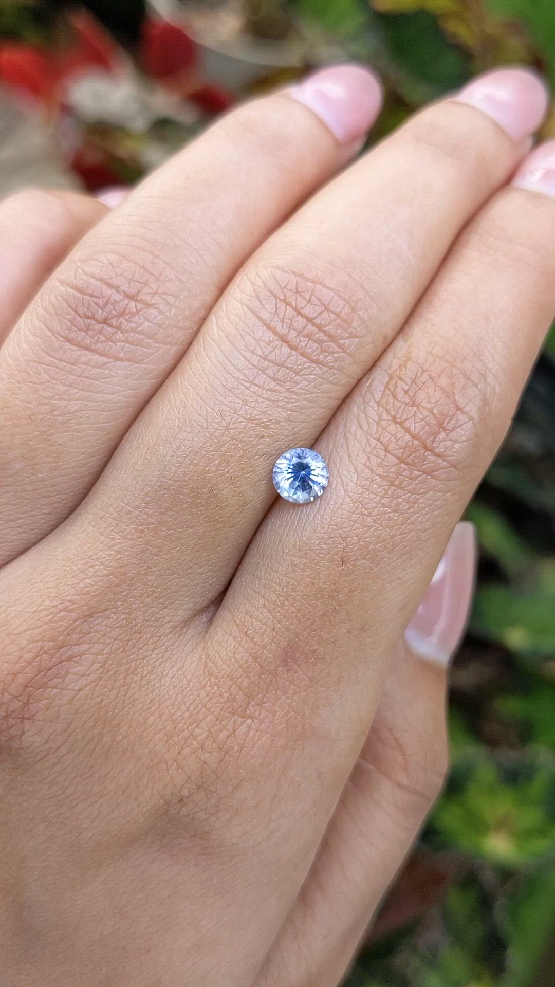 0.80 Ct. Blue Sapphire from Ceylon (Sri Lanka) Size Video